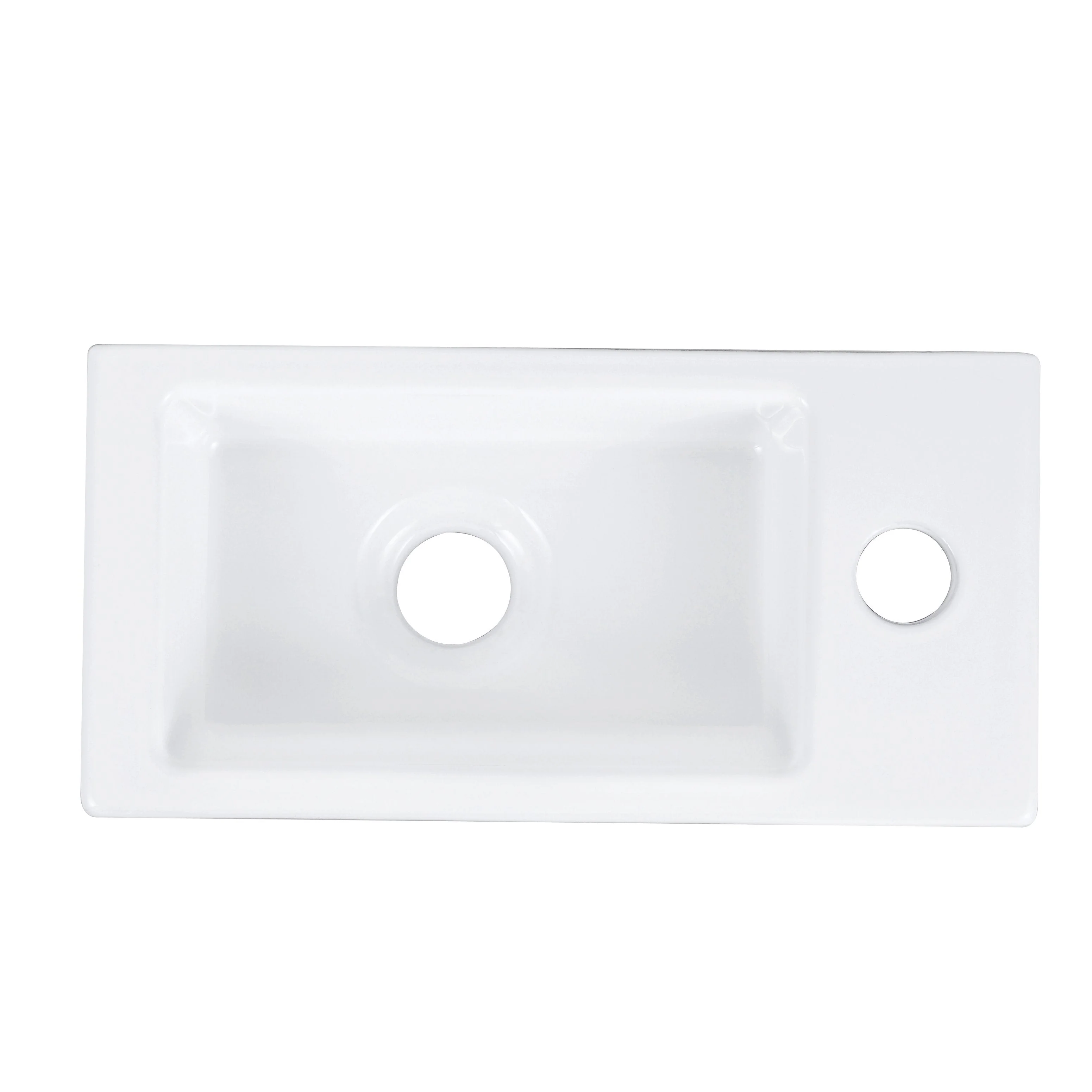 LIBERTY 14" Rectangular Wall-Mount Bathroom Sink, Space-saving - Image 5