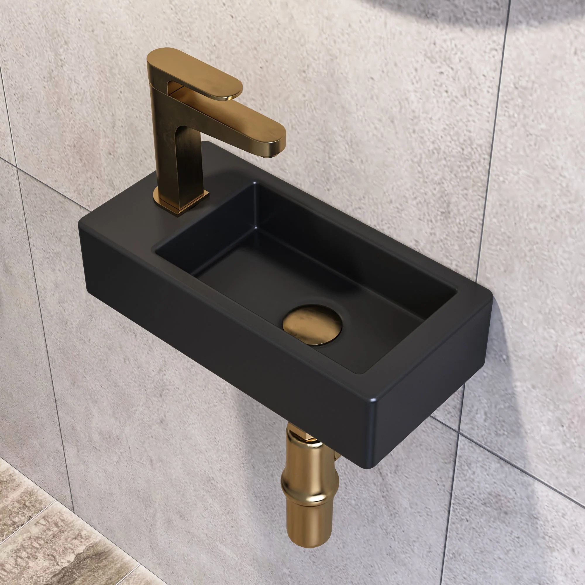 DeerValley DV-1V081L Wall Mounted Sinks Glossy Ceramic Wall Faucet Ready - Image 11