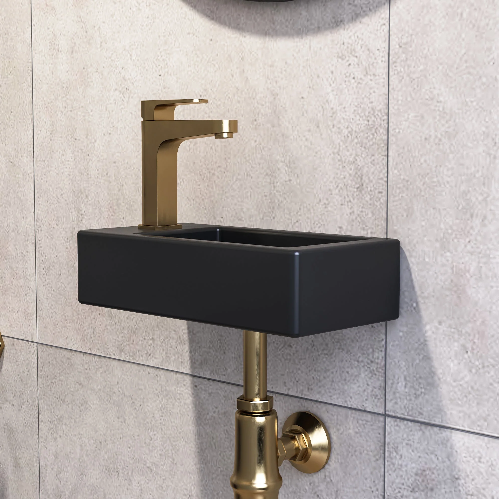 DeerValley DV-1V081L Wall Mounted Sinks Glossy Ceramic Wall Faucet Ready - Image 12