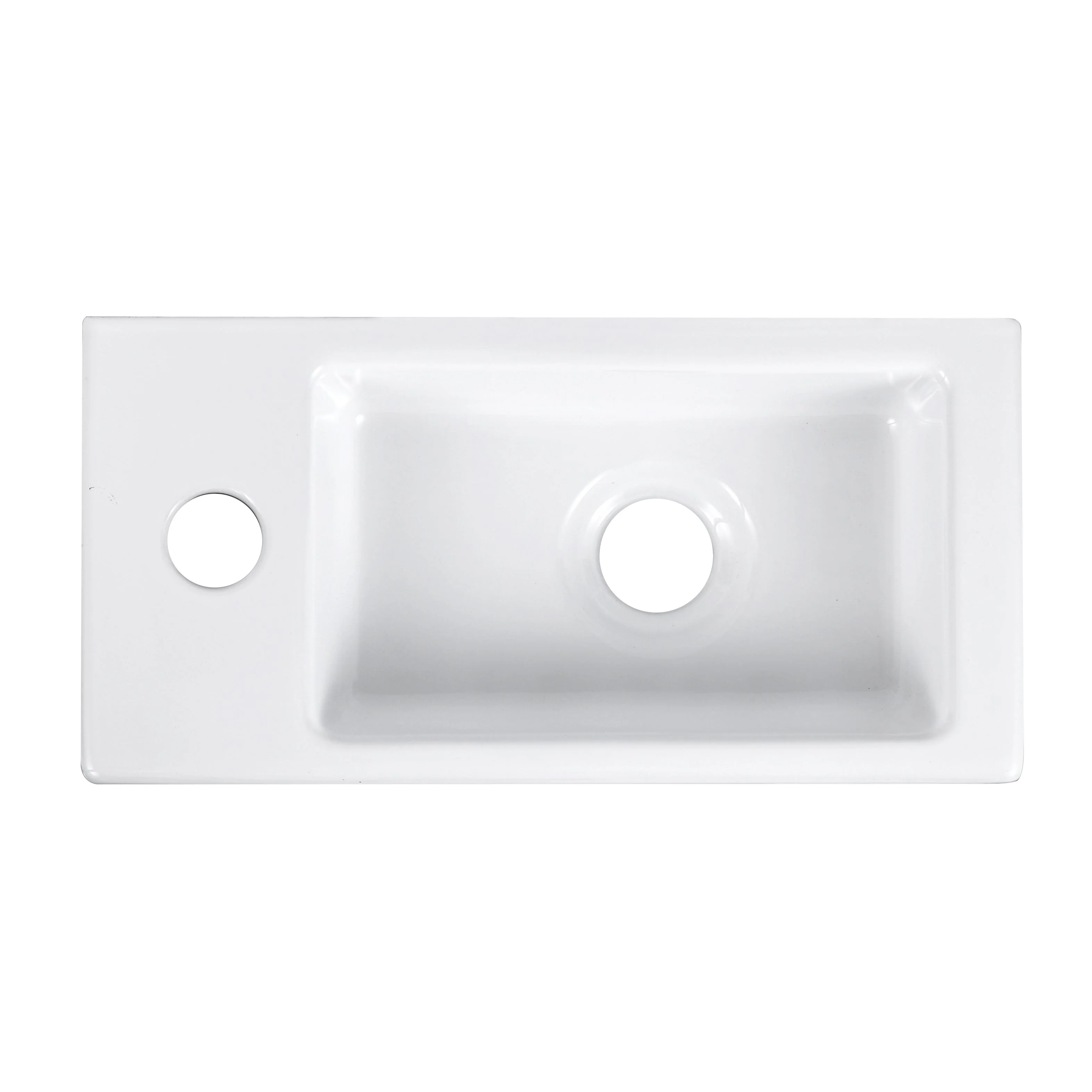 DeerValley DV-1V081L Wall Mounted Sinks Glossy Ceramic Wall Faucet Ready - Image 3