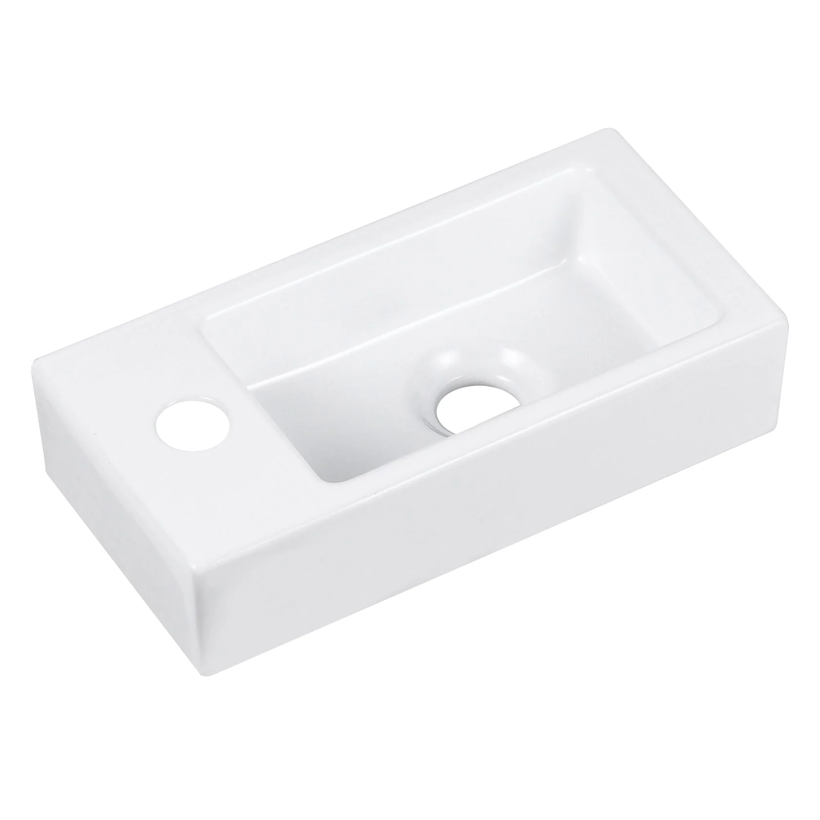 DeerValley DV-1V081L Wall Mounted Sinks Glossy Ceramic Wall Faucet Ready - Image 4
