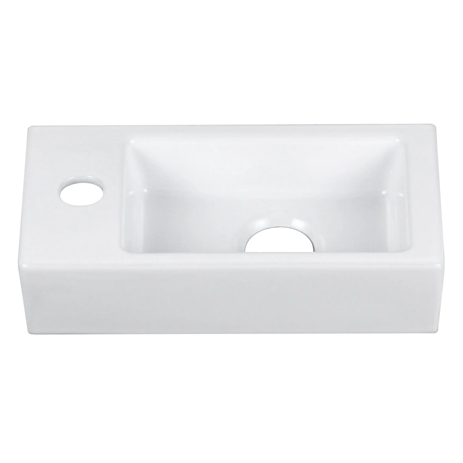 DeerValley DV-1V081L Wall Mounted Sinks Glossy Ceramic Wall Faucet Ready - Image 5