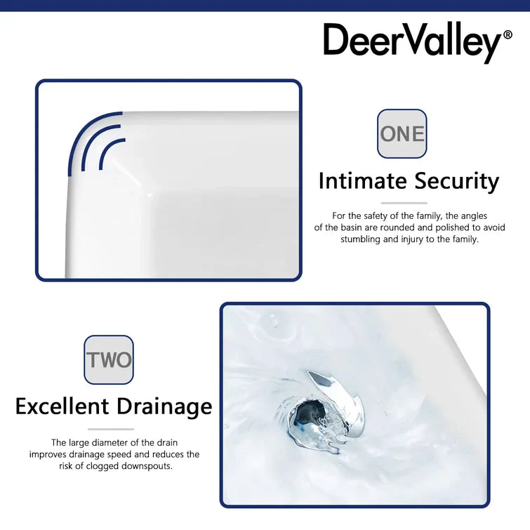 DeerValley DV-1V031 Vessel Sinks Durable Ceramic Easy Install Scratch-Resistant - Image 11