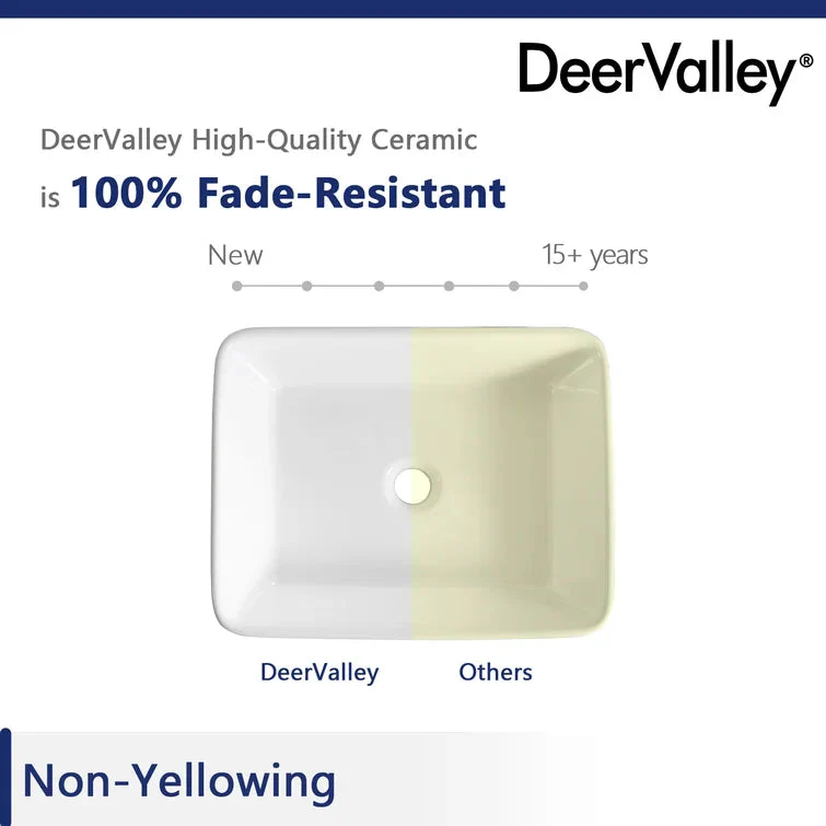 DeerValley DV-1V031 Vessel Sinks Durable Ceramic Easy Install Scratch-Resistant - Image 13