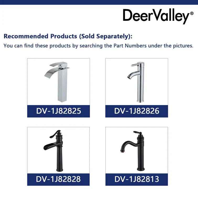 DeerValley DV-1V031 Vessel Sinks Durable Ceramic Easy Install Scratch-Resistant - Image 15