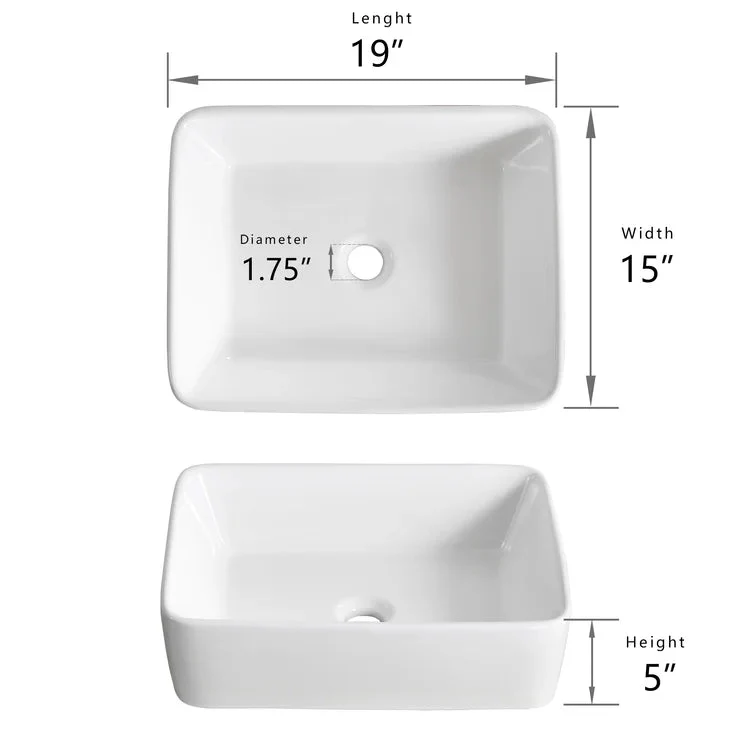 DeerValley DV-1V031 Vessel Sinks Durable Ceramic Easy Install Scratch-Resistant - Image 17