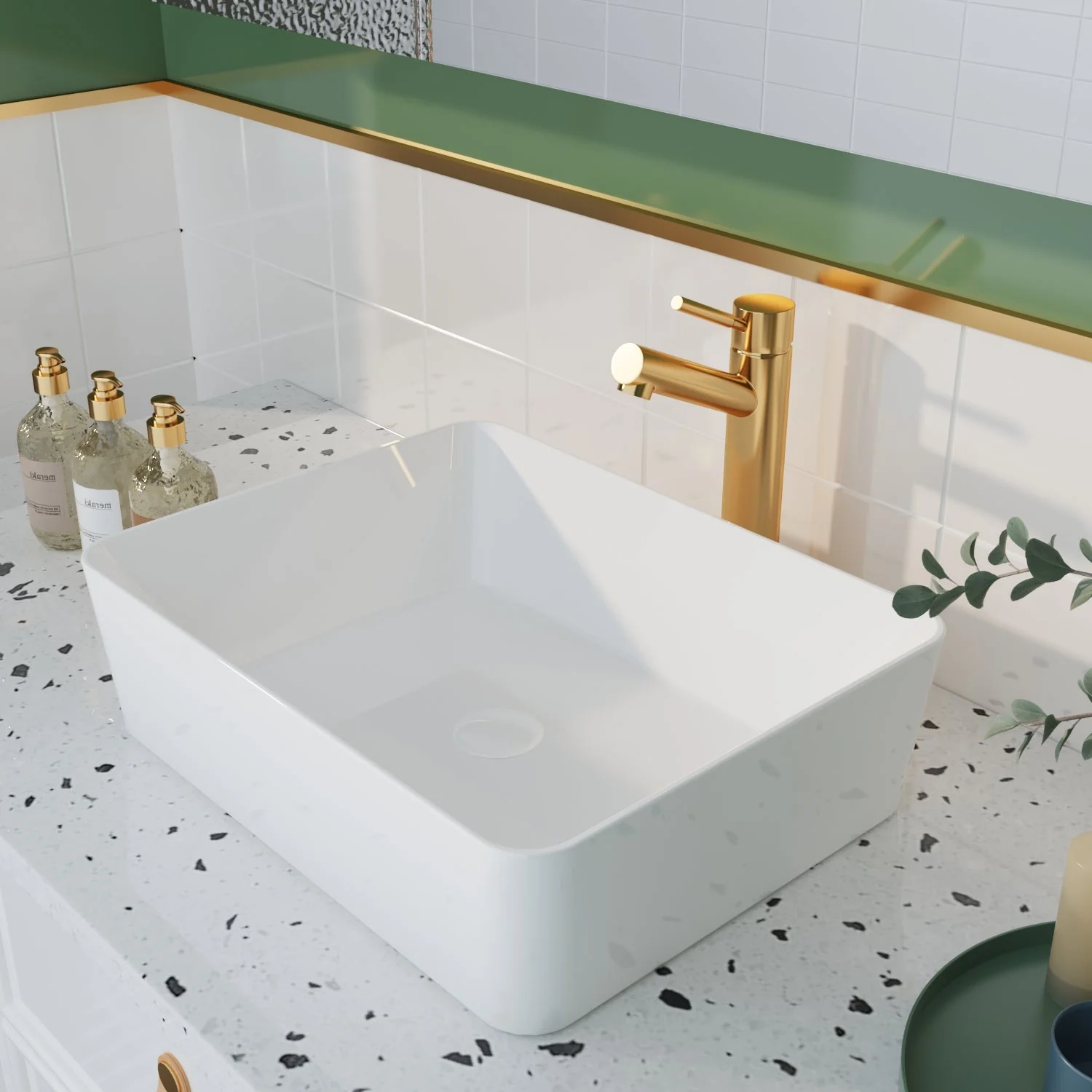 DeerValley DV-1V031 Vessel Sinks Durable Ceramic Easy Install Scratch-Resistant - Image 7