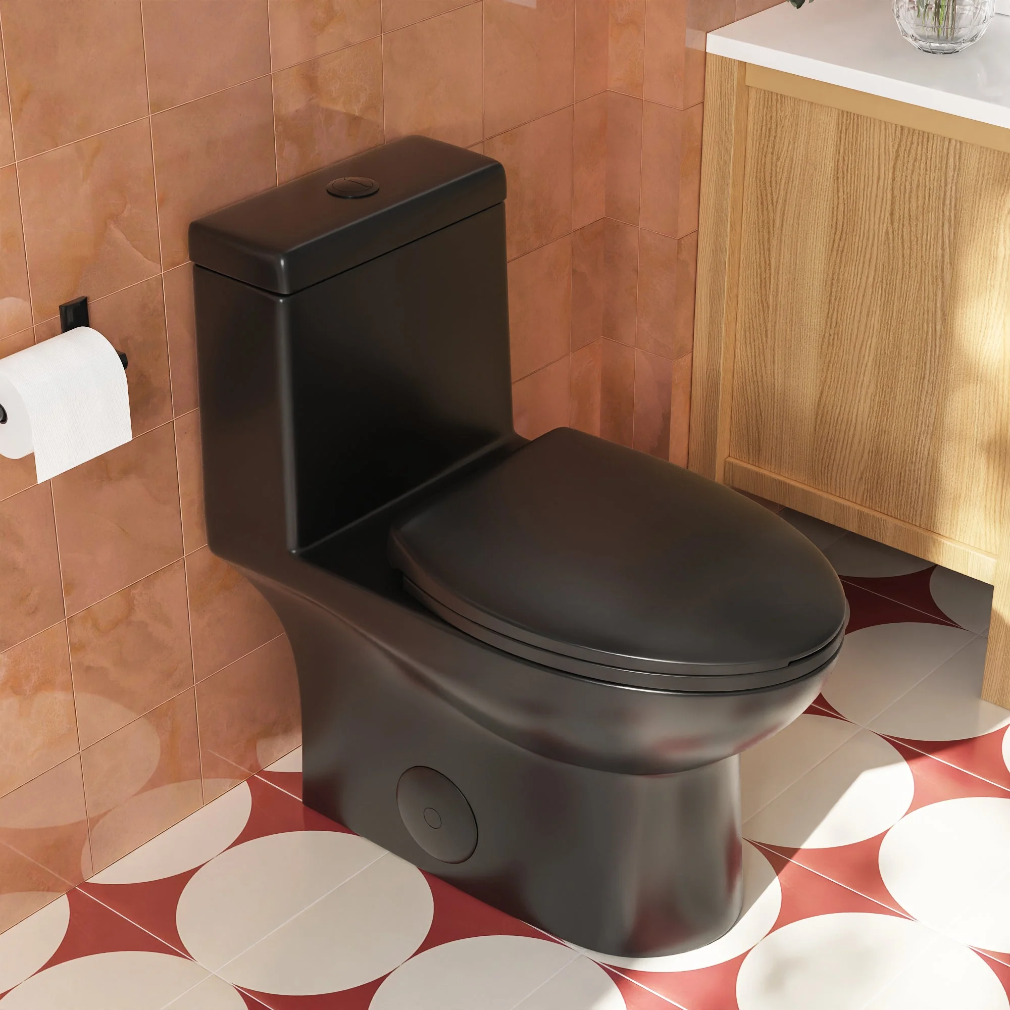 DeerValley DV-1F52816 One-piece Toilets Space-Saving Round Bowl Quiet Soft-Close - Image 11