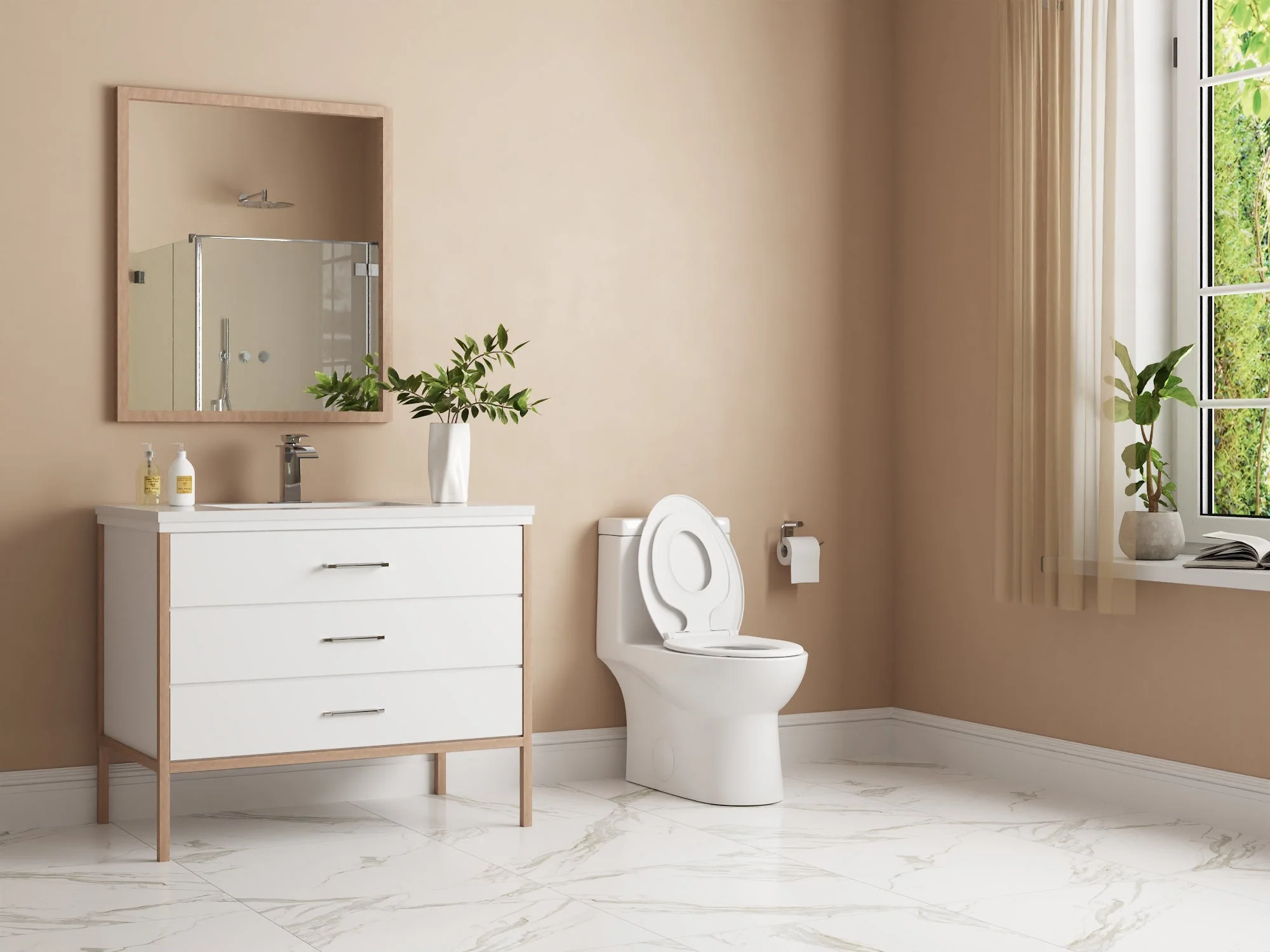 DeerValley DV-1F52816 One-piece Toilets Space-Saving Round Bowl Quiet Soft-Close - Image 25