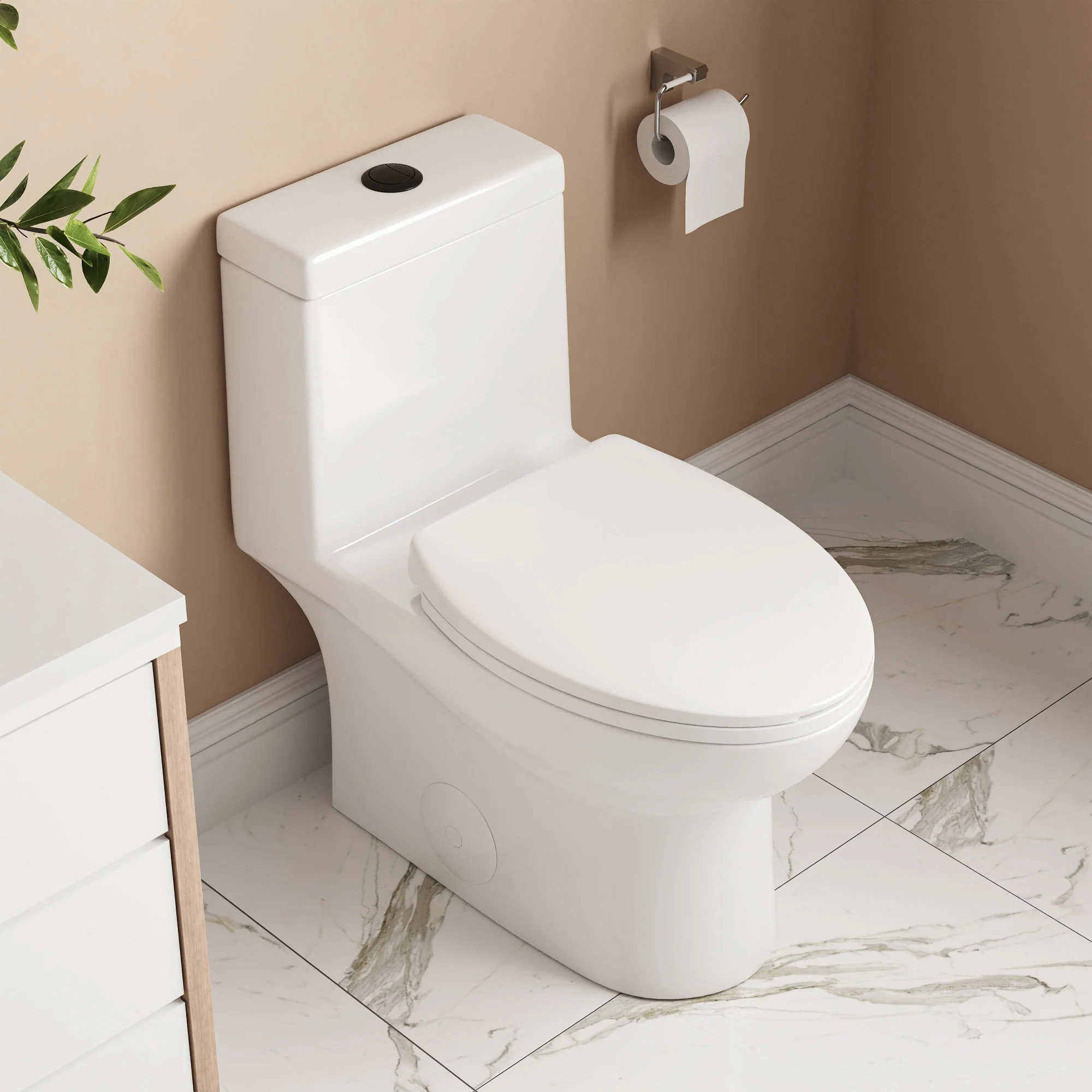 DeerValley DV-1F52816 One-piece Toilets Space-Saving Round Bowl Quiet Soft-Close - Image 26