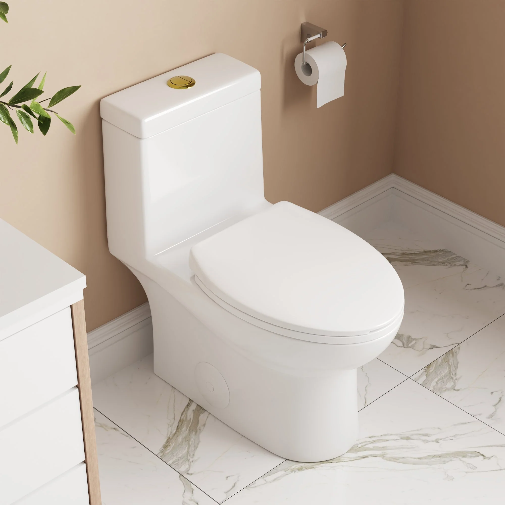 DeerValley DV-1F52816 One-piece Toilets Space-Saving Round Bowl Quiet Soft-Close - Image 28