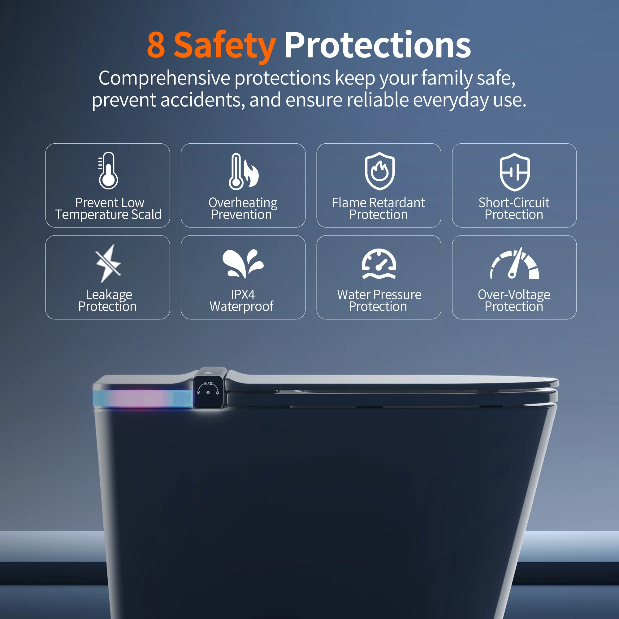 DeerValley DV-1S0360-V3 ADA Smart Toilet with Foam Shield & All-Season Comfort - Image 3