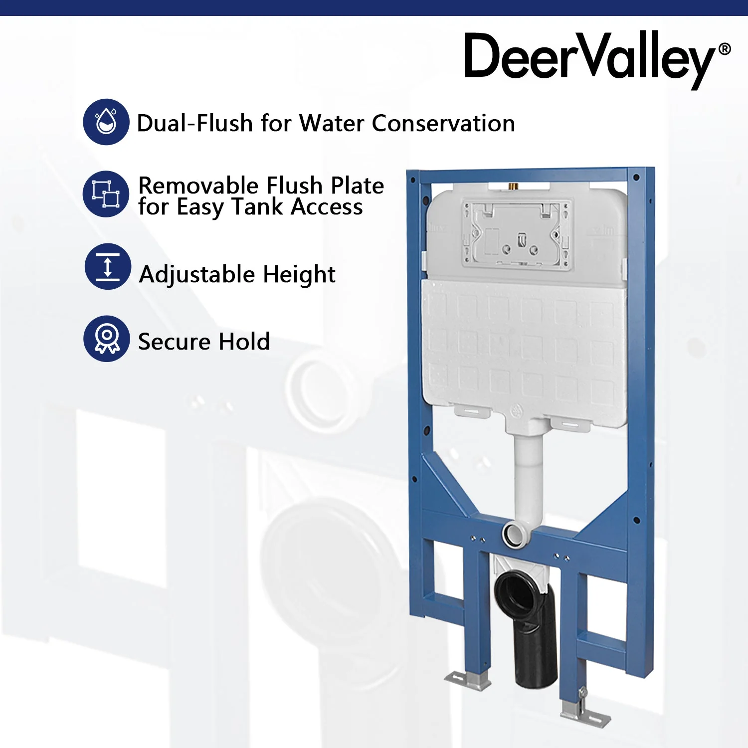 DeerValley Concealed In-Wall Toilet Tank(Fit With DV-1F0069/DV-1F0070),DV-1C0087 - Image 4