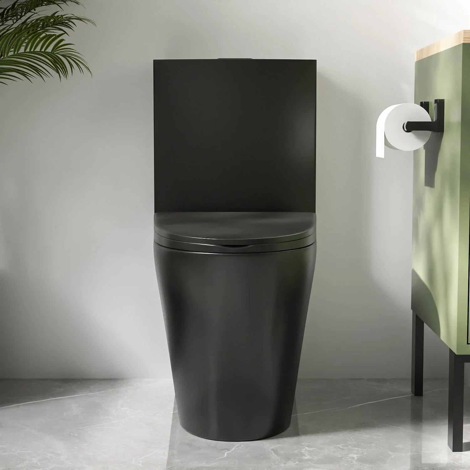 DeerValley DV-1F0027 One-piece Toilets Fan Shape Seamless Anti-Bacterial Quiet Comfort - Image 3