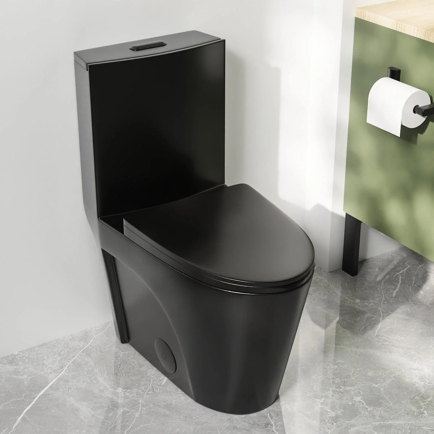 DeerValley DV-1F0027 One-piece Toilets Fan Shape Seamless Anti-Bacterial Quiet Comfort - Image 7