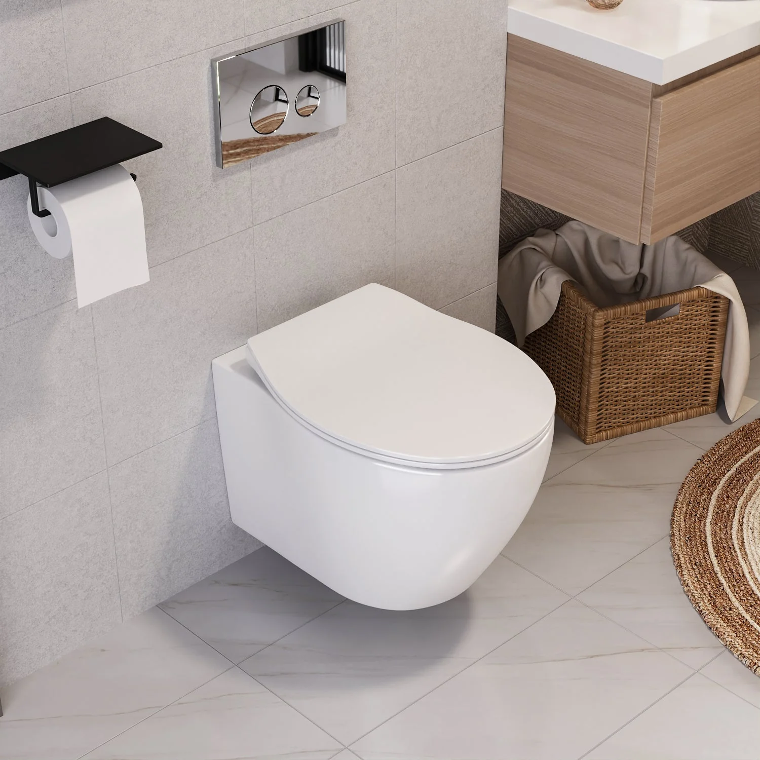 DeerValley DV-1F0069 Wall-hung Toilets Compact Siphon Flush - Image 3