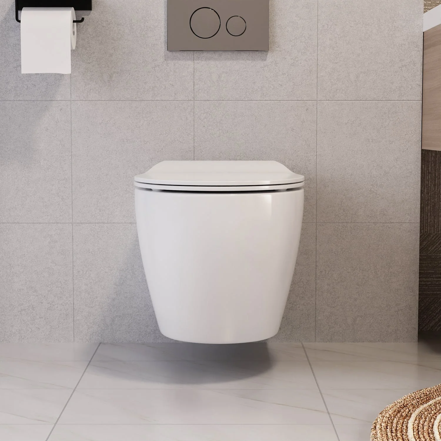 DeerValley DV-1F0069 Wall-hung Toilets Compact Siphon Flush - Image 4