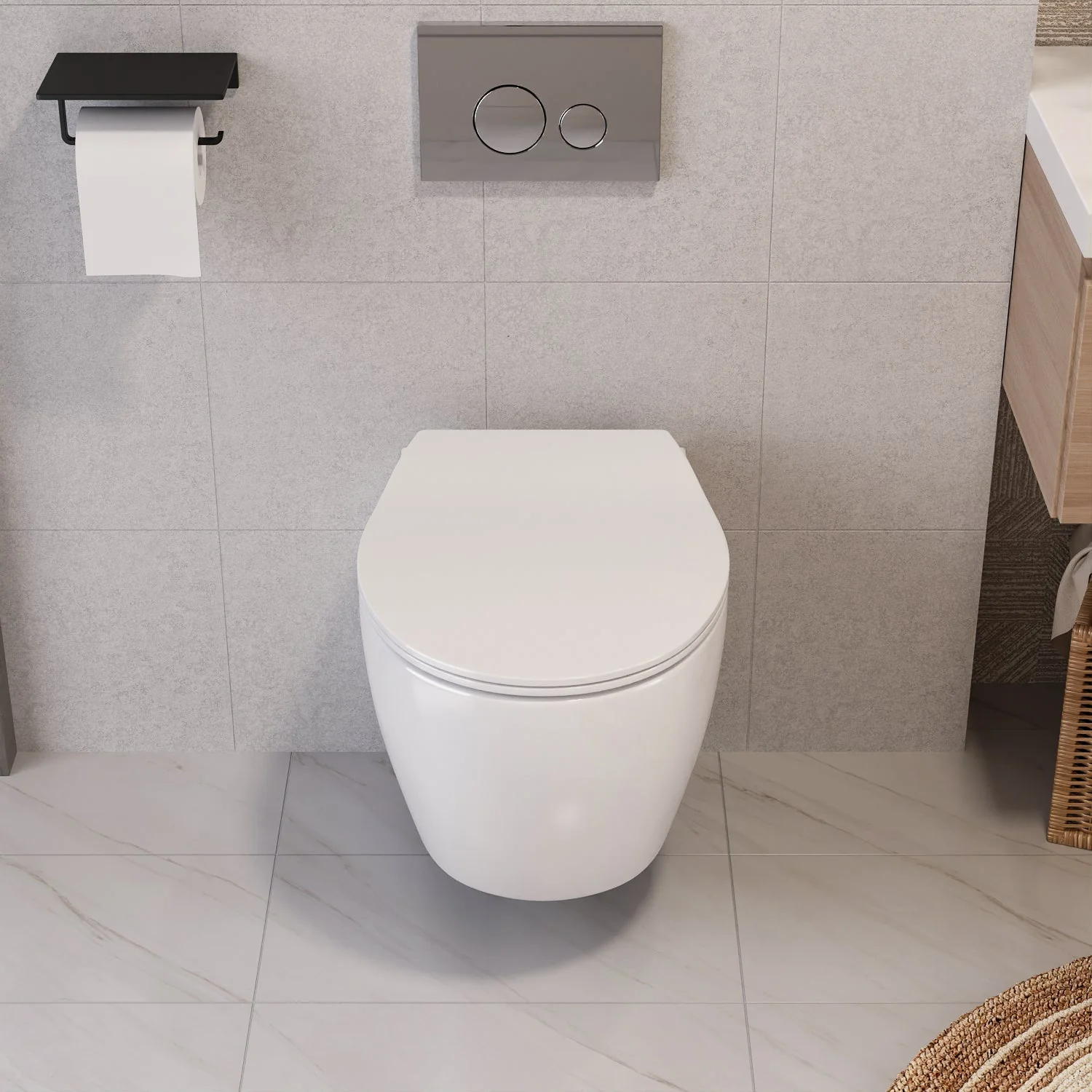 DeerValley DV-1F0069 Wall-hung Toilets Compact Siphon Flush - Image 8