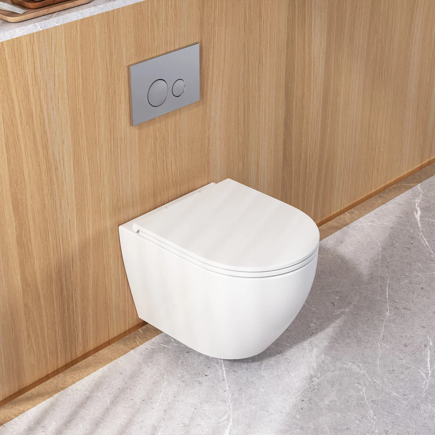 DeerValley DV-1F0070 Wall-hung Toilets Quiet Siphon Flush Quick-Release Seat - Image 5
