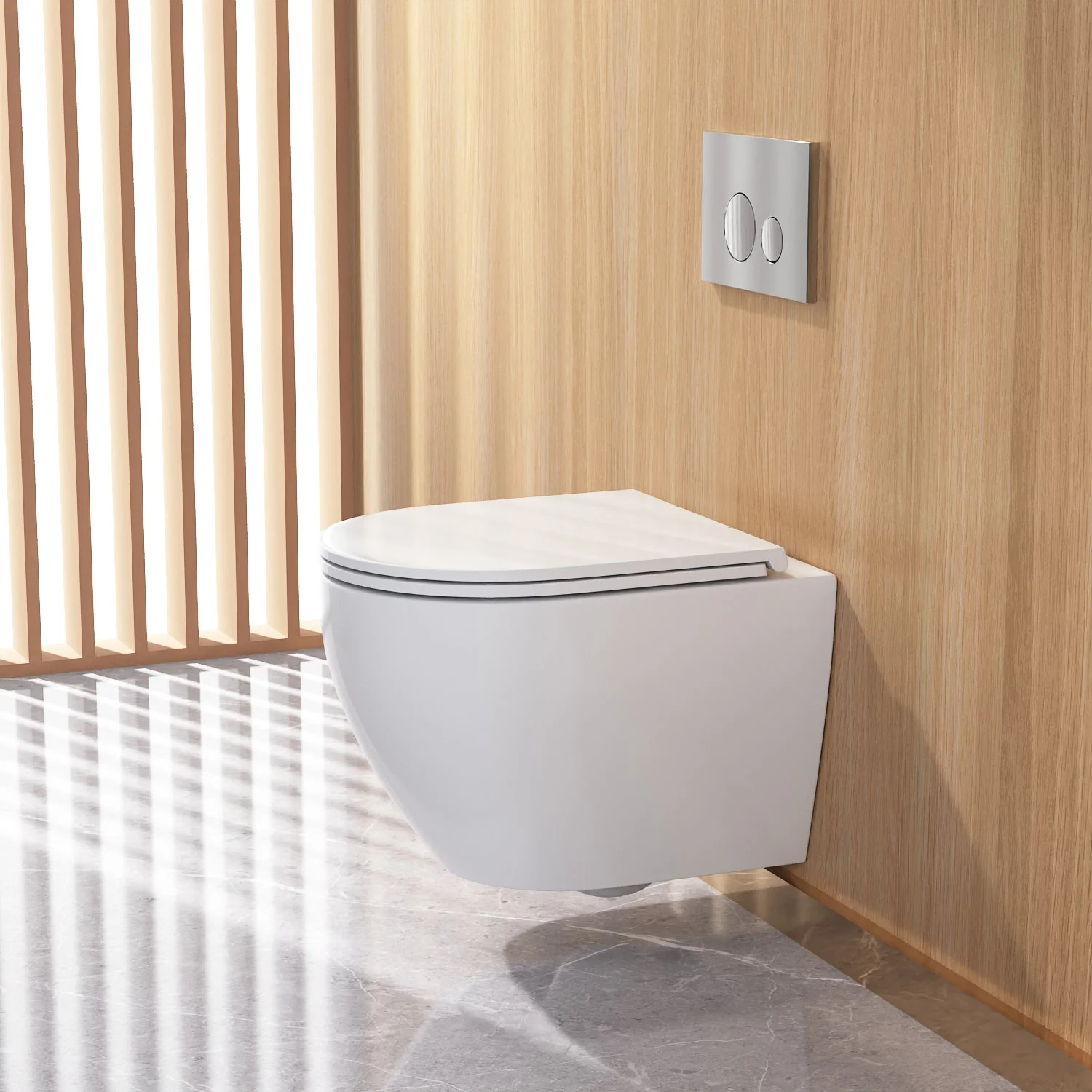 DeerValley DV-1F0070 Wall-hung Toilets Quiet Siphon Flush Quick-Release Seat - Image 7