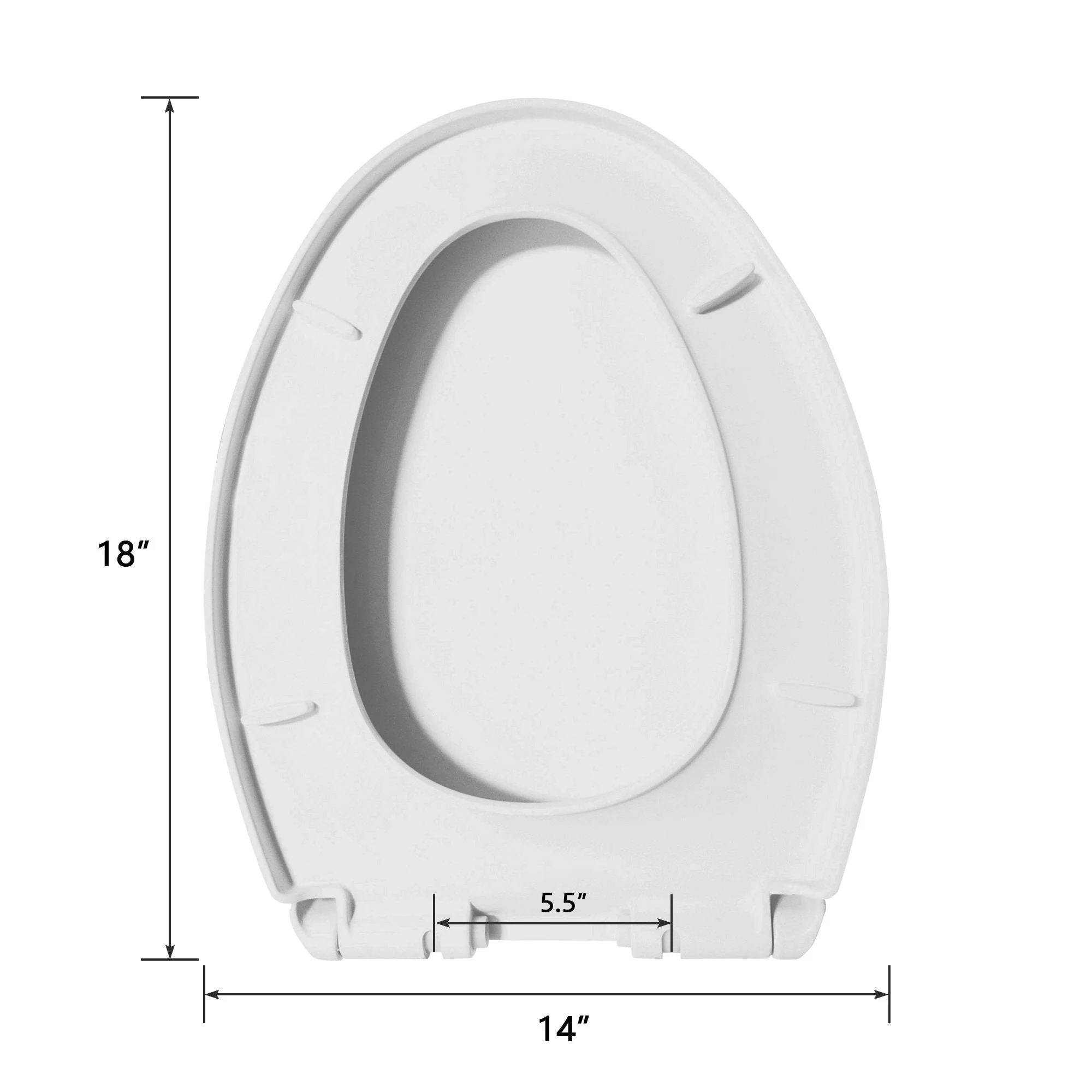 DeerValley DV-F068S11 Quick-Release Soft-Close Elongated Plastic Polypropylene Toilet Seat  (Fit with DV-1F52816/DV-1F52828/DV-1F52829 ) - Image 6