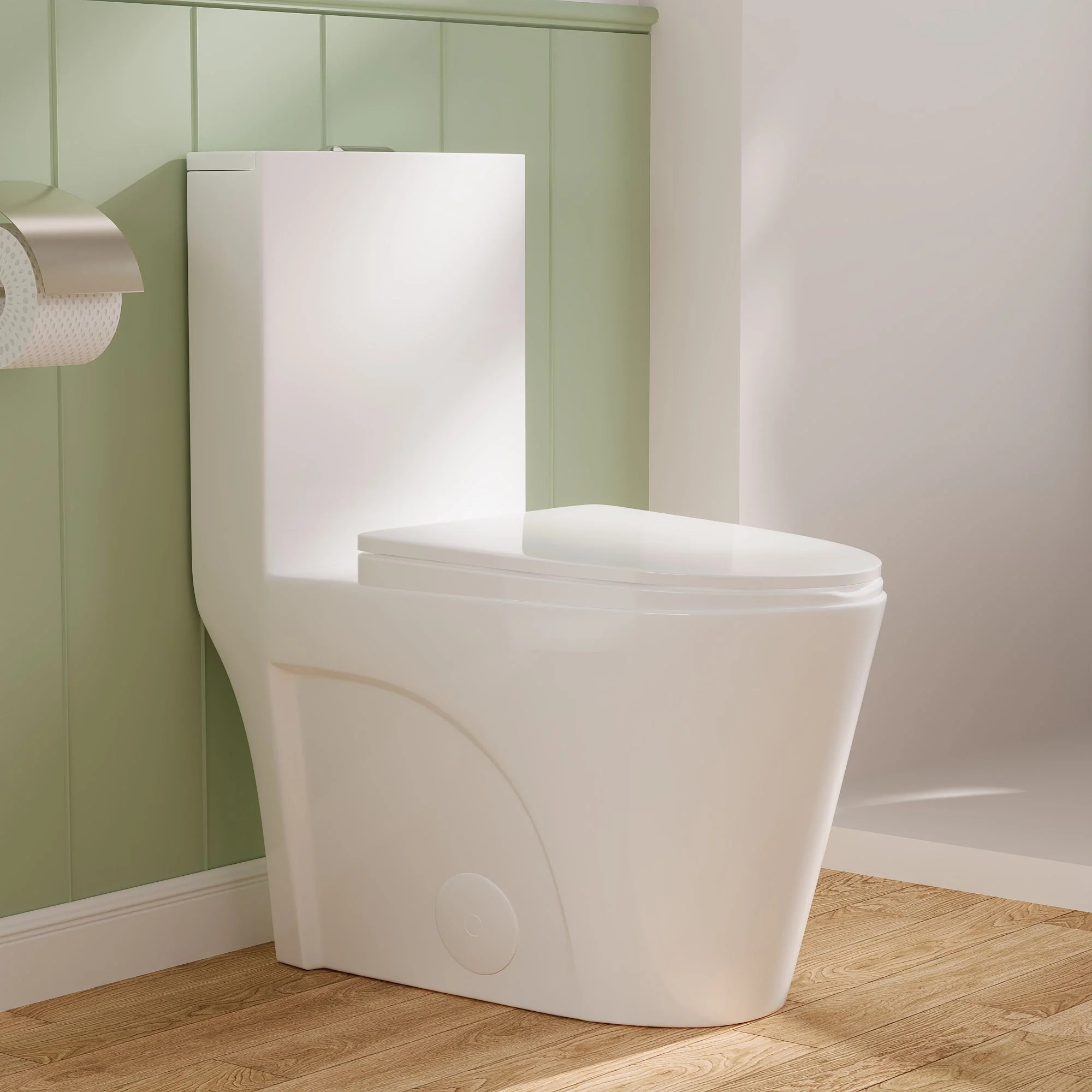 DeerValley DV-1F52102 One-piece Toilets Modern Fan Shape Seamless Comfort Dual-Flush 1.1/1.6 GPF - Image 19