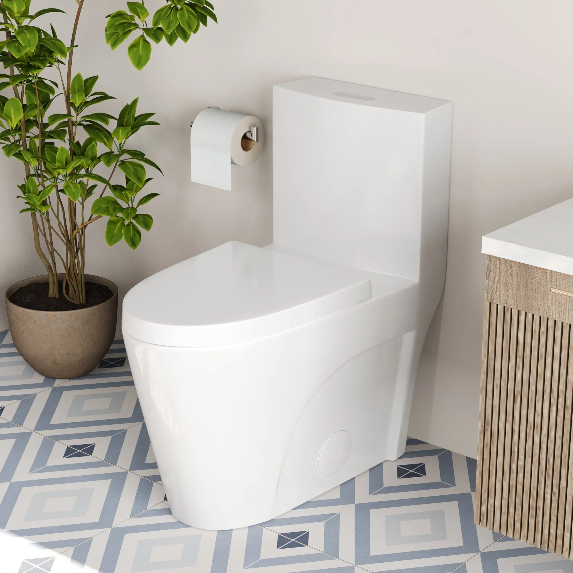 DeerValley DV-1F52102 One-piece Toilets Modern Fan Shape Seamless Comfort Dual-Flush 1.1/1.6 GPF - Image 22