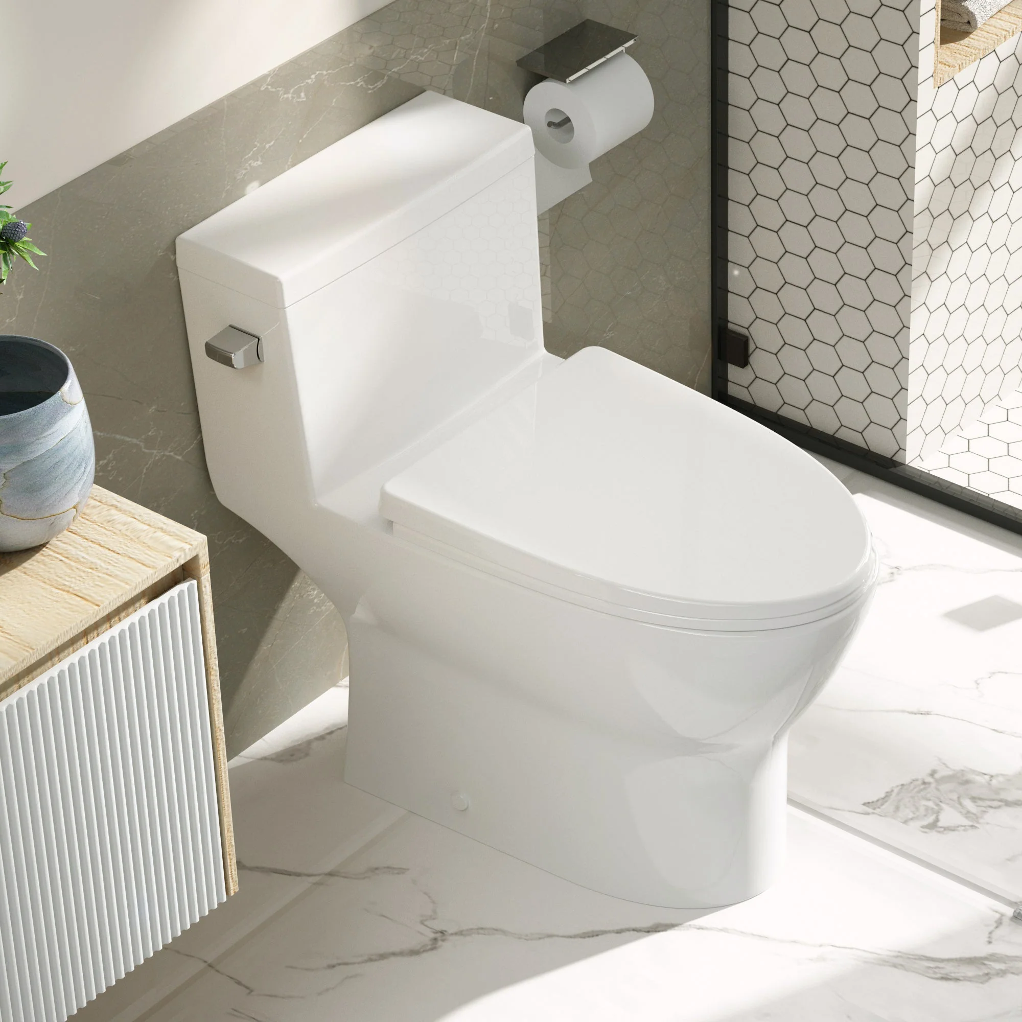 DeerValley DV-1F52626 One-piece Toilets ADA-Compliant Seamless Easy-Clean Surface 1.28 GPF - Image 4