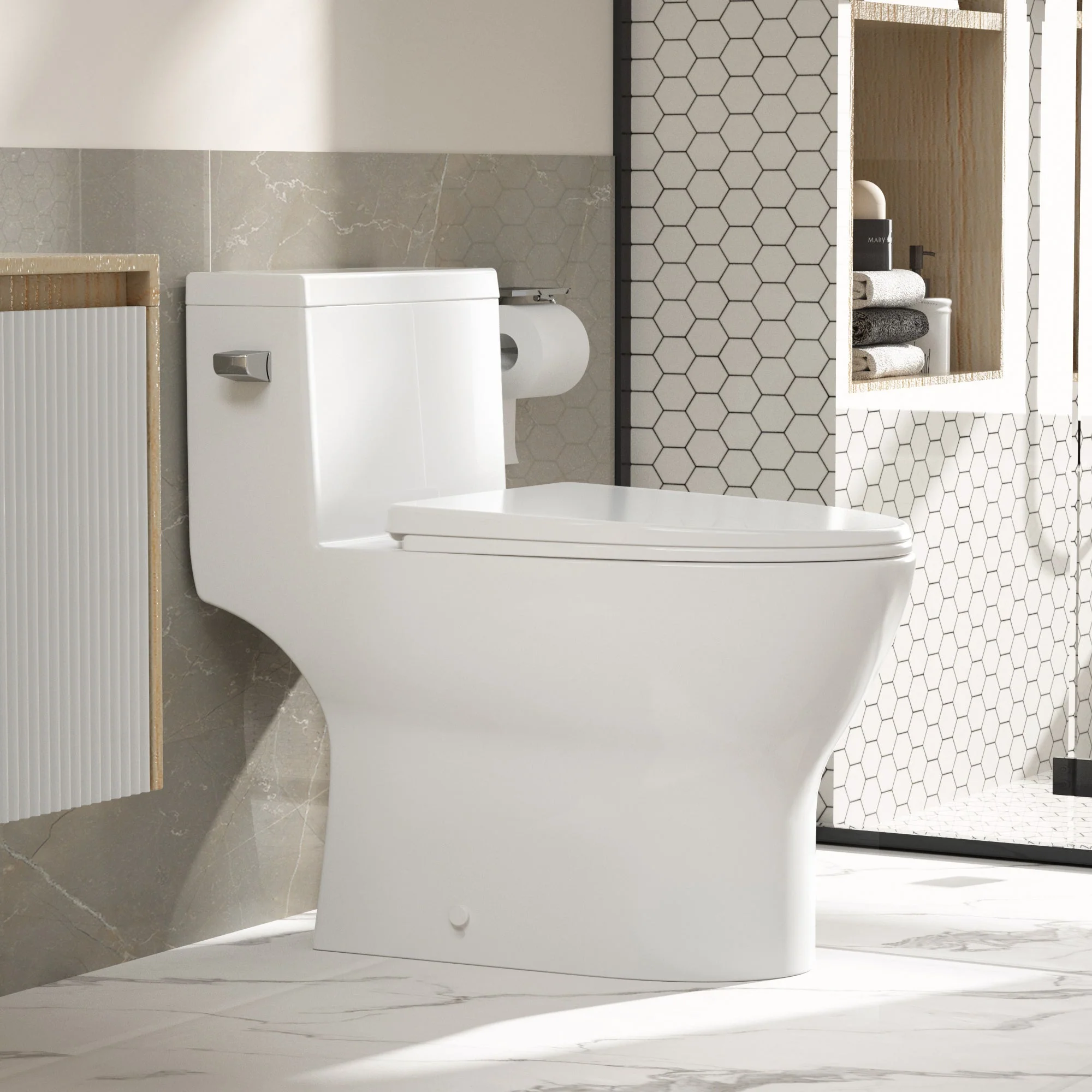 DeerValley DV-1F52626 One-piece Toilets ADA-Compliant Seamless Easy-Clean Surface 1.28 GPF - Image 5