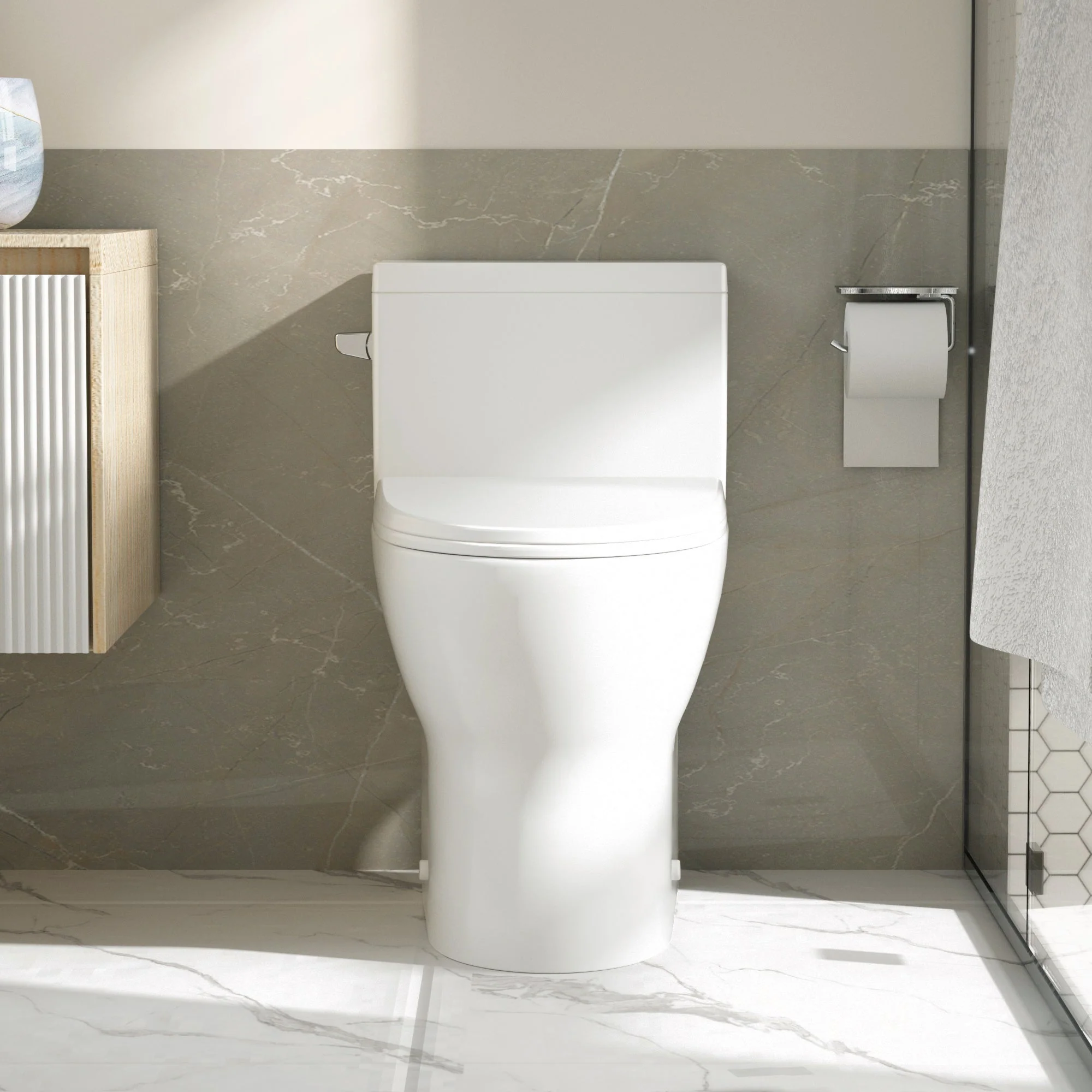 DeerValley DV-1F52626 One-piece Toilets ADA-Compliant Seamless Easy-Clean Surface 1.28 GPF - Image 6