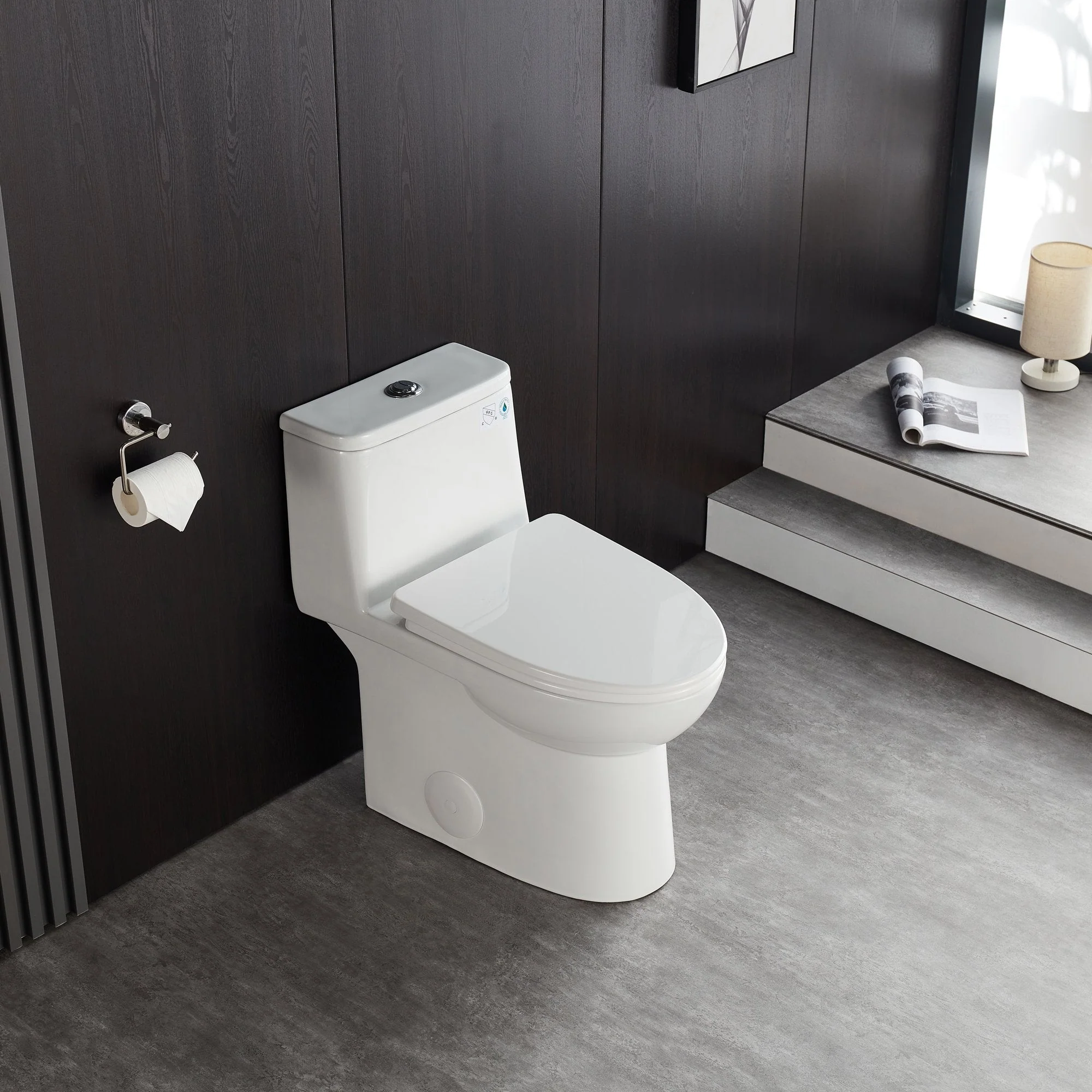URSA One-Piece Elongated Toilet, Dual-Flush Full-Size with Multiple Colors - Image 6