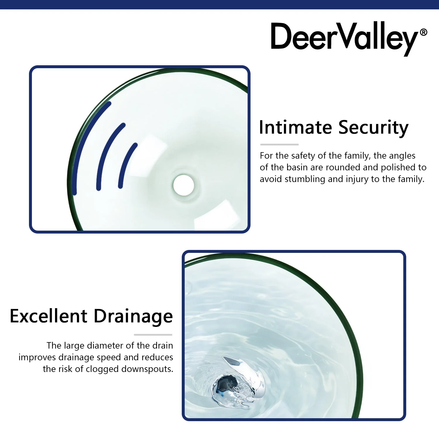 SYMMETRY 16.5" Round Vessel Bathroom Sink, Tempered Glass - Image 12