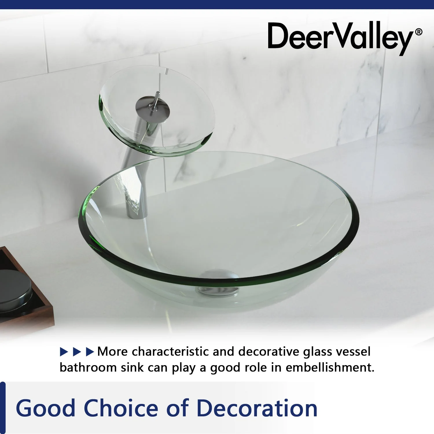 SYMMETRY 16.5" Round Vessel Bathroom Sink, Tempered Glass - Image 16