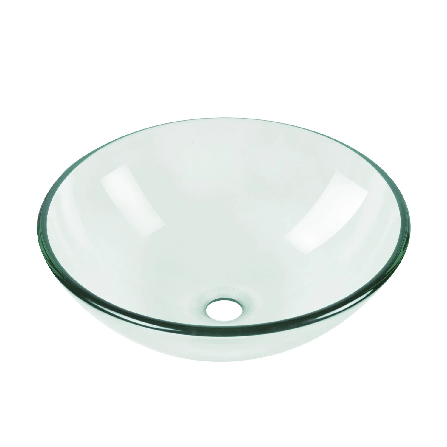 SYMMETRY 16.5" Round Vessel Bathroom Sink, Tempered Glass - Image 6