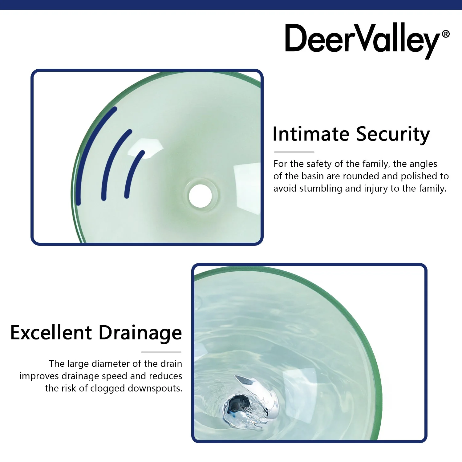 SYMMETRY 16.5" Round Vessel Bathroom Sink, Tempered Glass - Image 13