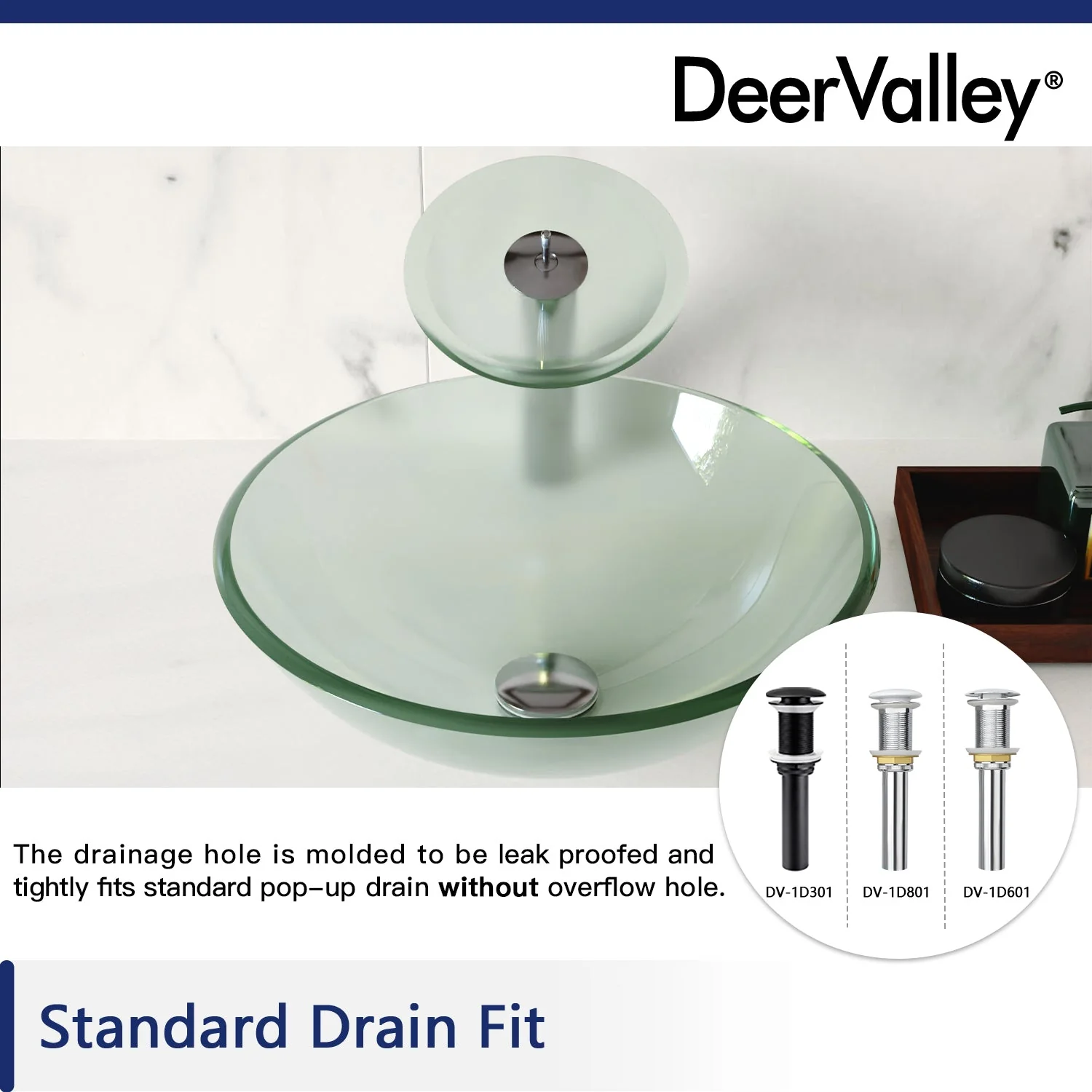 SYMMETRY 16.5" Round Vessel Bathroom Sink, Tempered Glass - Image 14