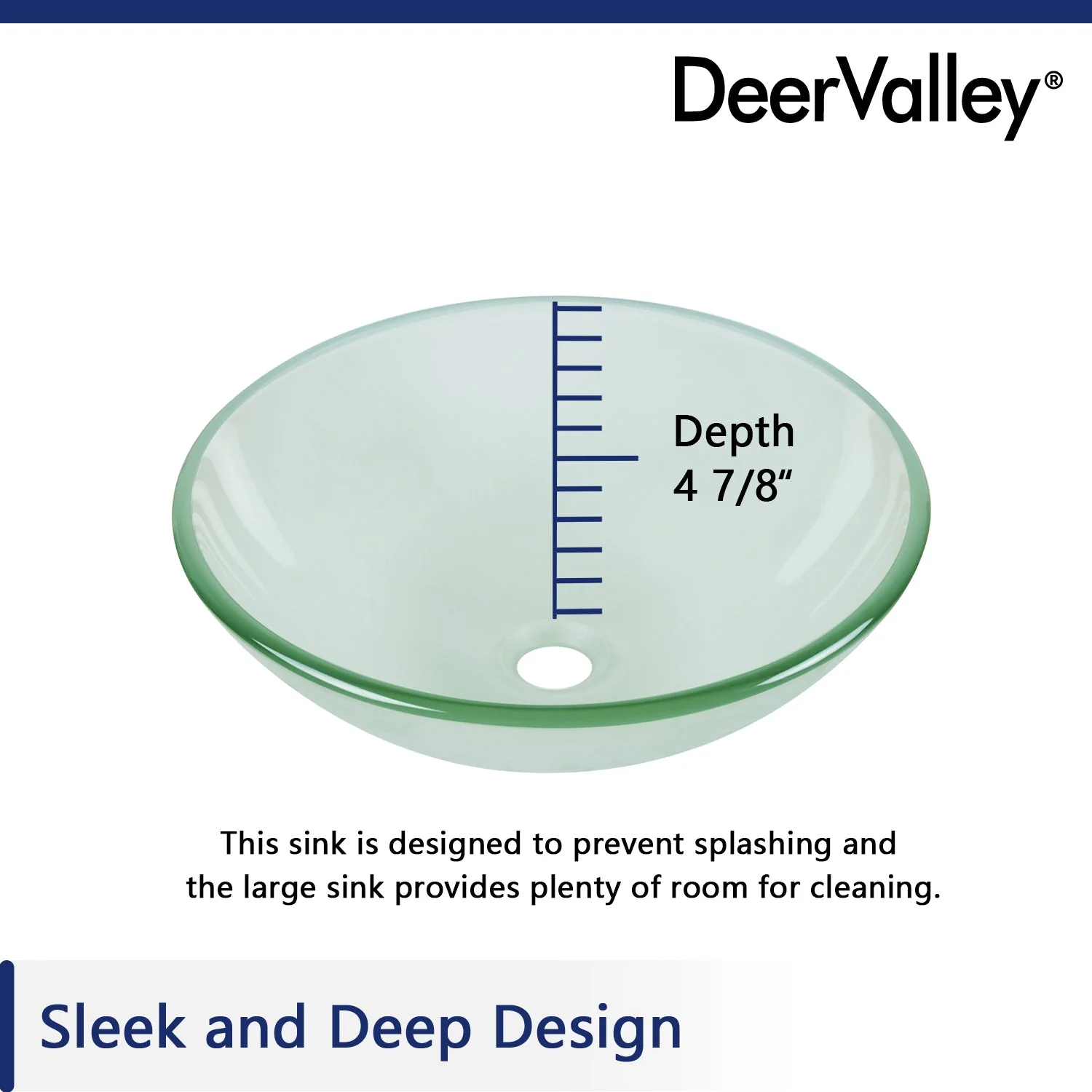 SYMMETRY 16.5" Round Vessel Bathroom Sink, Tempered Glass - Image 16