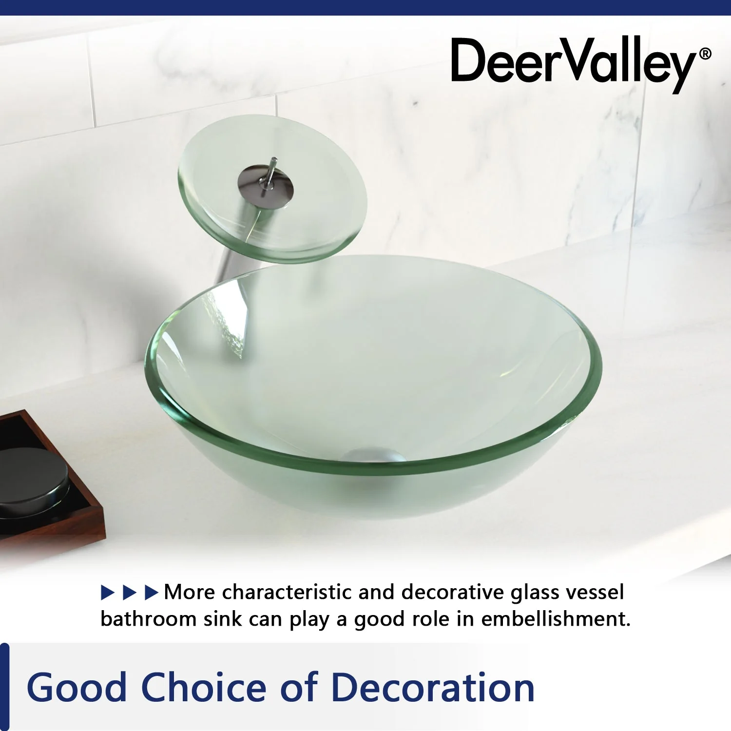 SYMMETRY 16.5" Round Vessel Bathroom Sink, Tempered Glass - Image 17