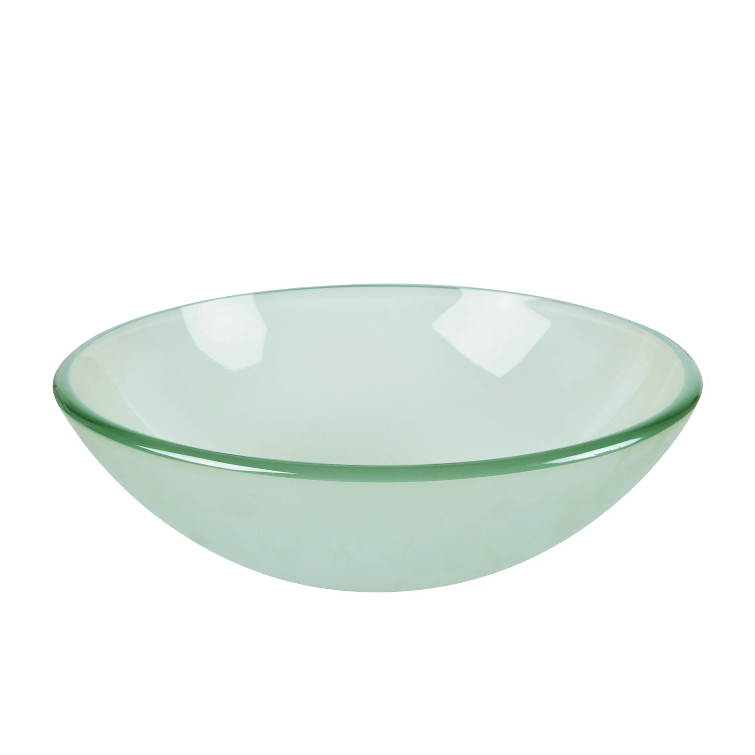 SYMMETRY 16.5" Round Vessel Bathroom Sink, Tempered Glass - Image 2