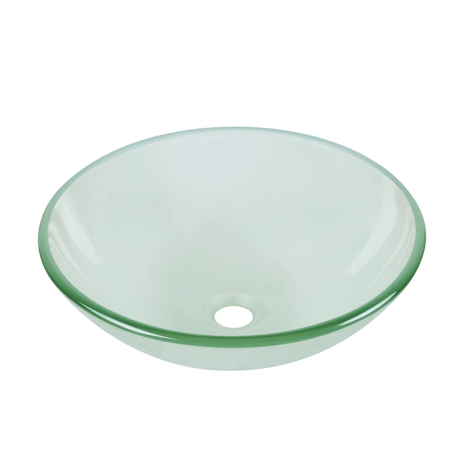 SYMMETRY 16.5" Round Vessel Bathroom Sink, Tempered Glass - Image 4