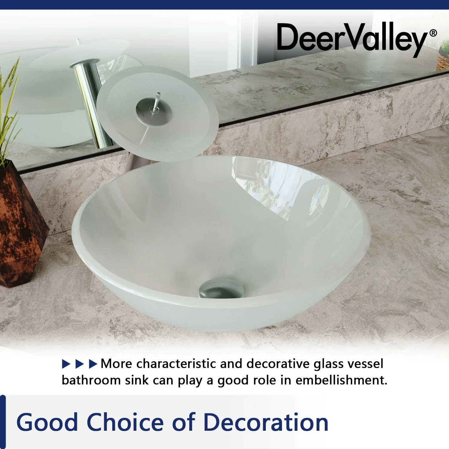 SYMMETRY 16.5" Round Vessel Bathroom Sink, Tempered Glass - Image 17