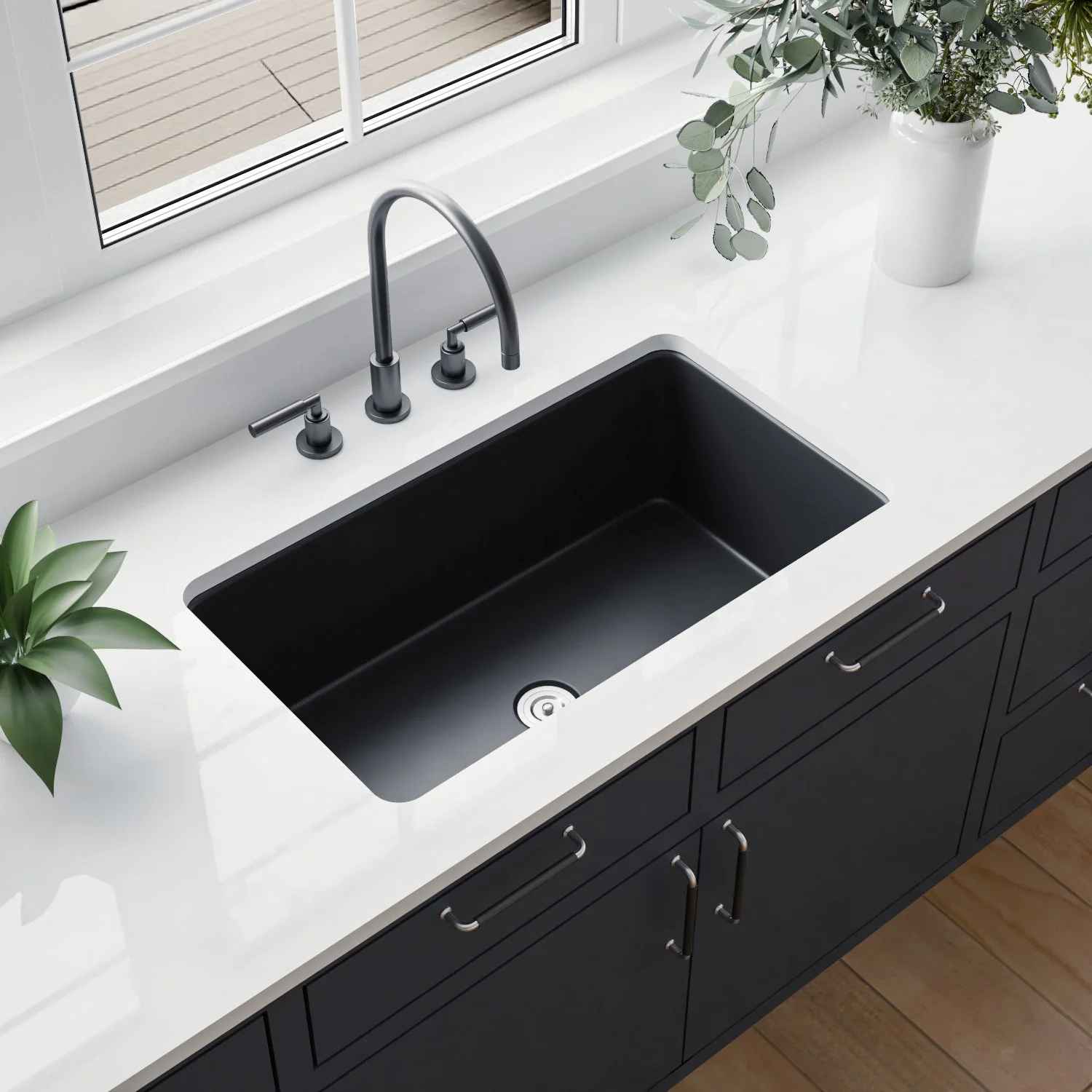 GLEN 31.89" L x 19.09" W  Rectangle Undermount Kitchen Sink, Easy-Cleaning - Image 14