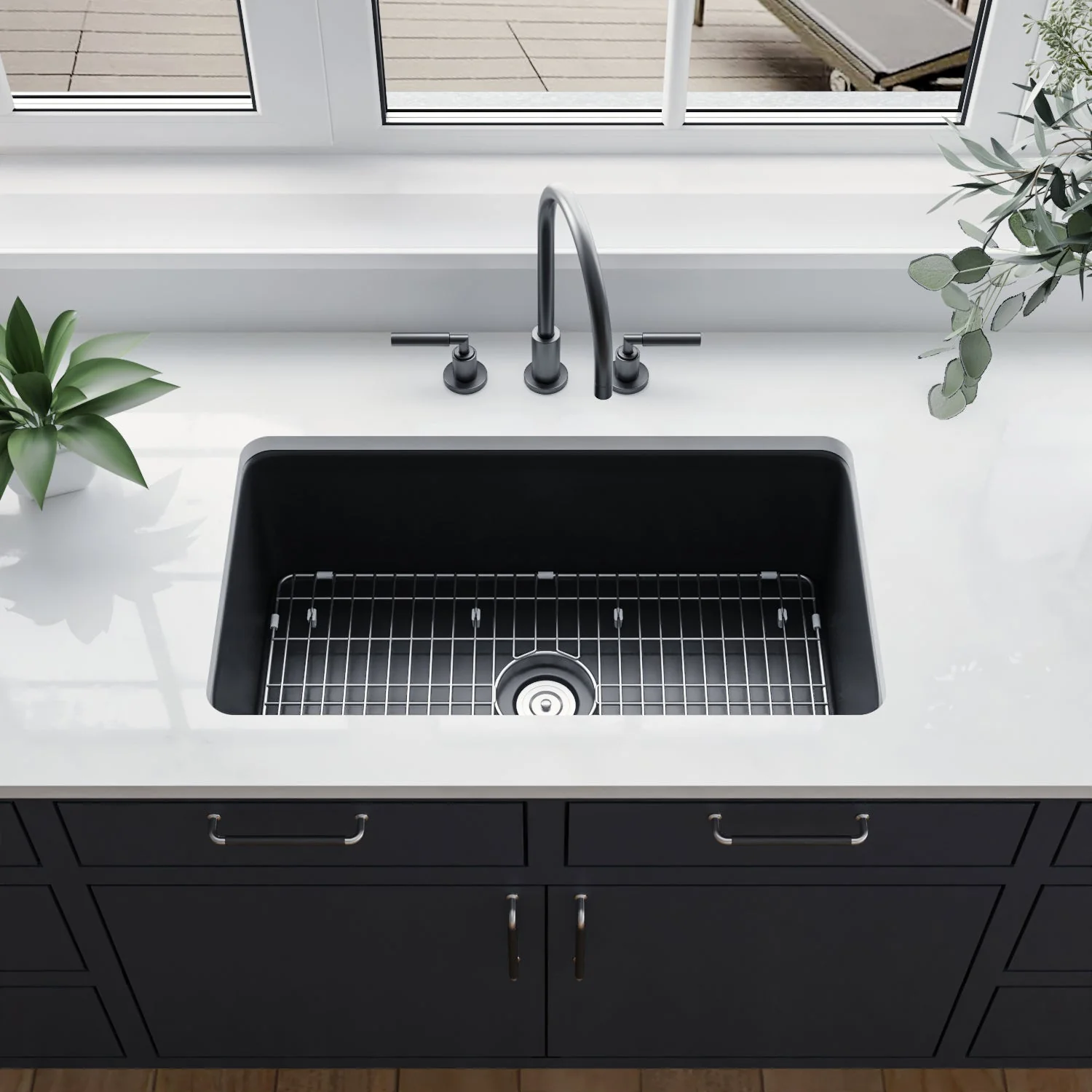 GLEN 31.89" L x 19.09" W  Rectangle Undermount Kitchen Sink, Easy-Cleaning - Image 6