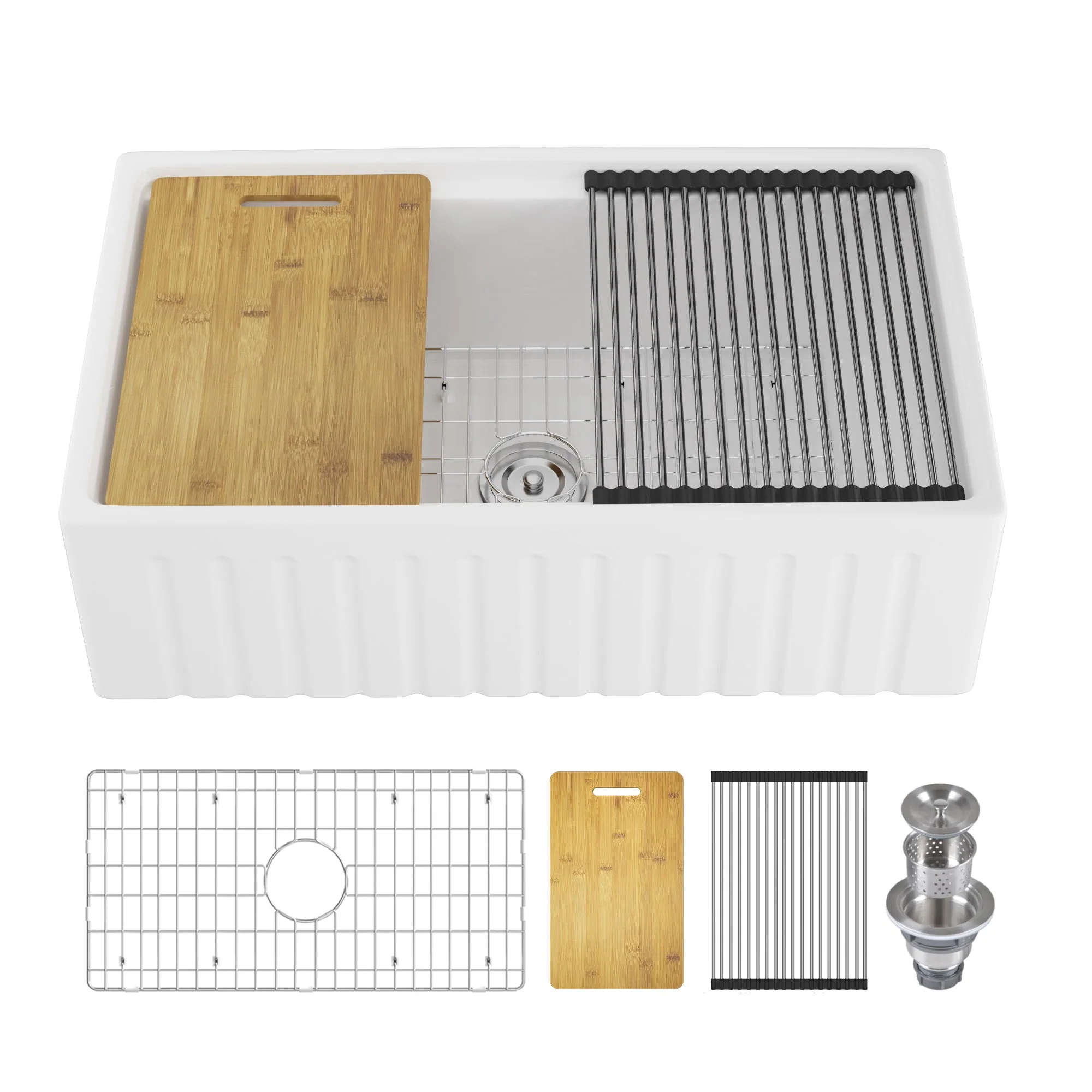 DeerValley DV-1K0065 Workstation Kitchen Sinks Porcelain Quiet Design - Image 8