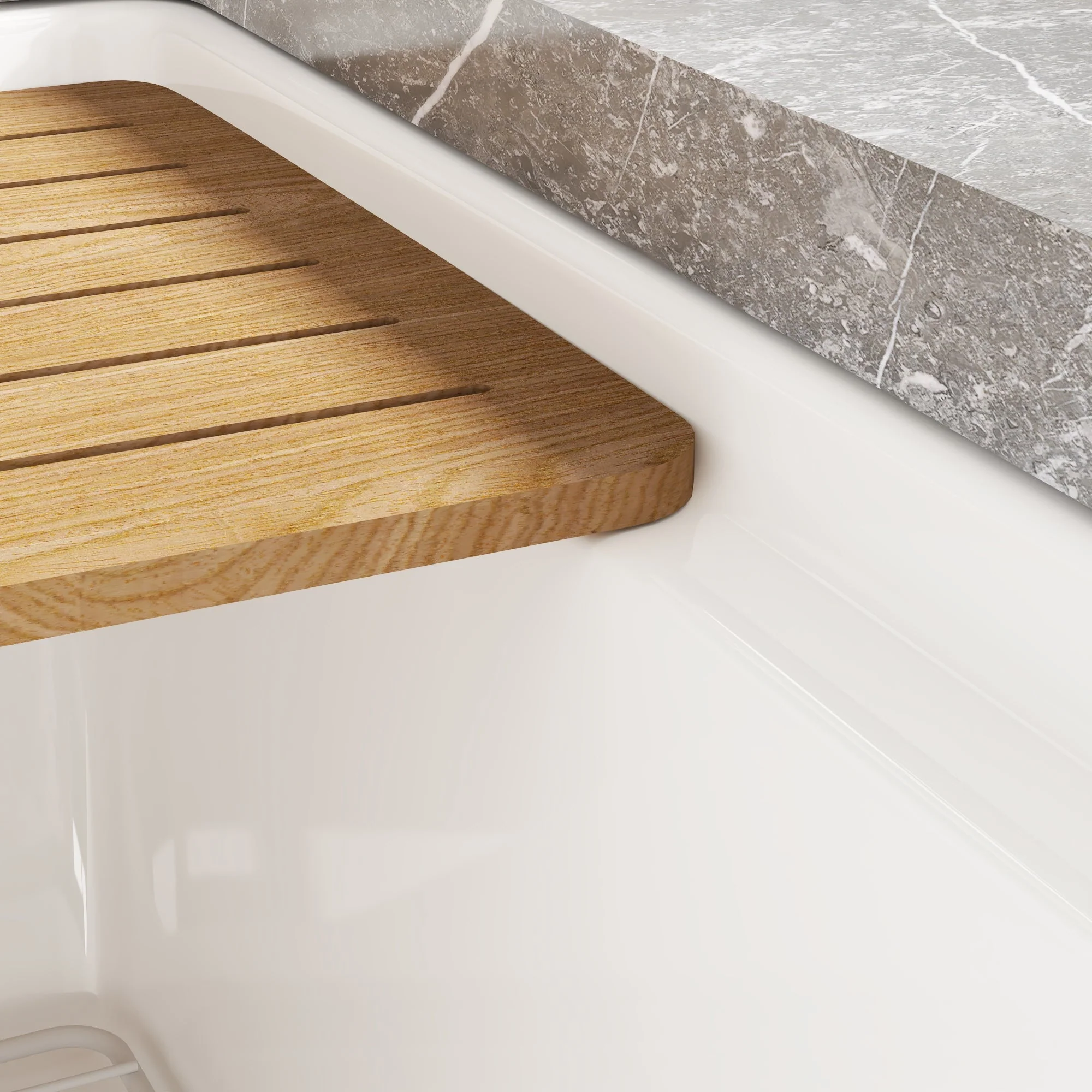 DeerValley DV-1K0067 Workstation Kitchen Sink Clutter-Free Prep with Sliding Ledge - Image 11