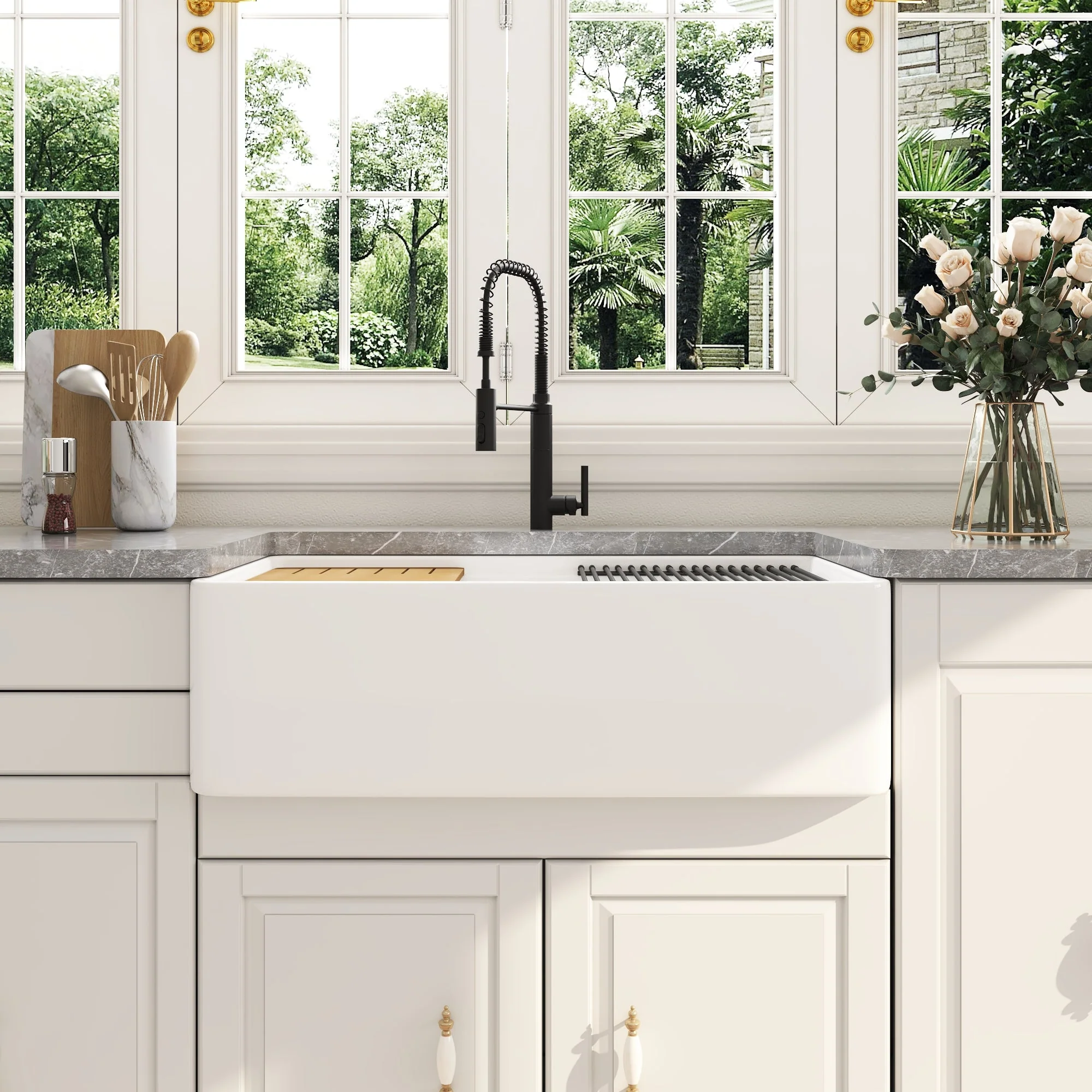 DeerValley DV-1K0067 Workstation Kitchen Sink Clutter-Free Prep with Sliding Ledge - Image 13