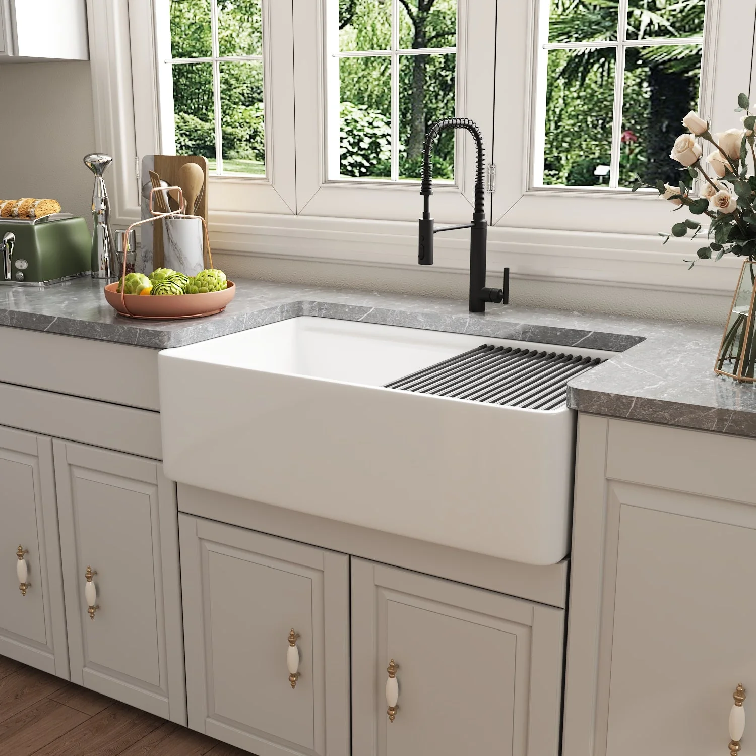 DeerValley DV-1K0067 Workstation Kitchen Sink Clutter-Free Prep with Sliding Ledge - Image 17