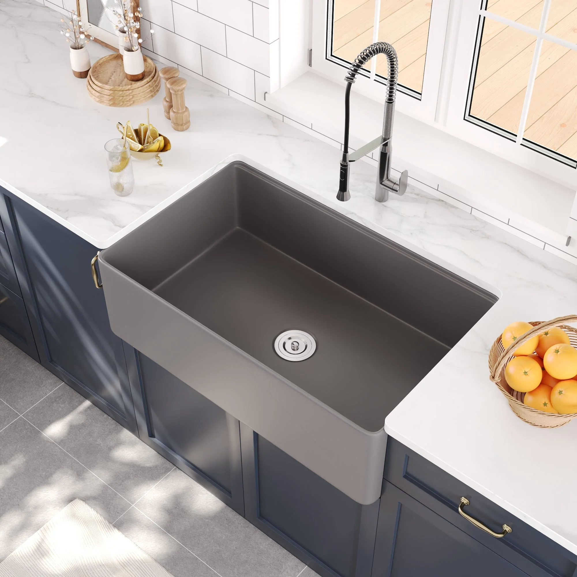 DeerValley DV-1K0067 Workstation Kitchen Sink Clutter-Free Prep with Sliding Ledge - Image 25