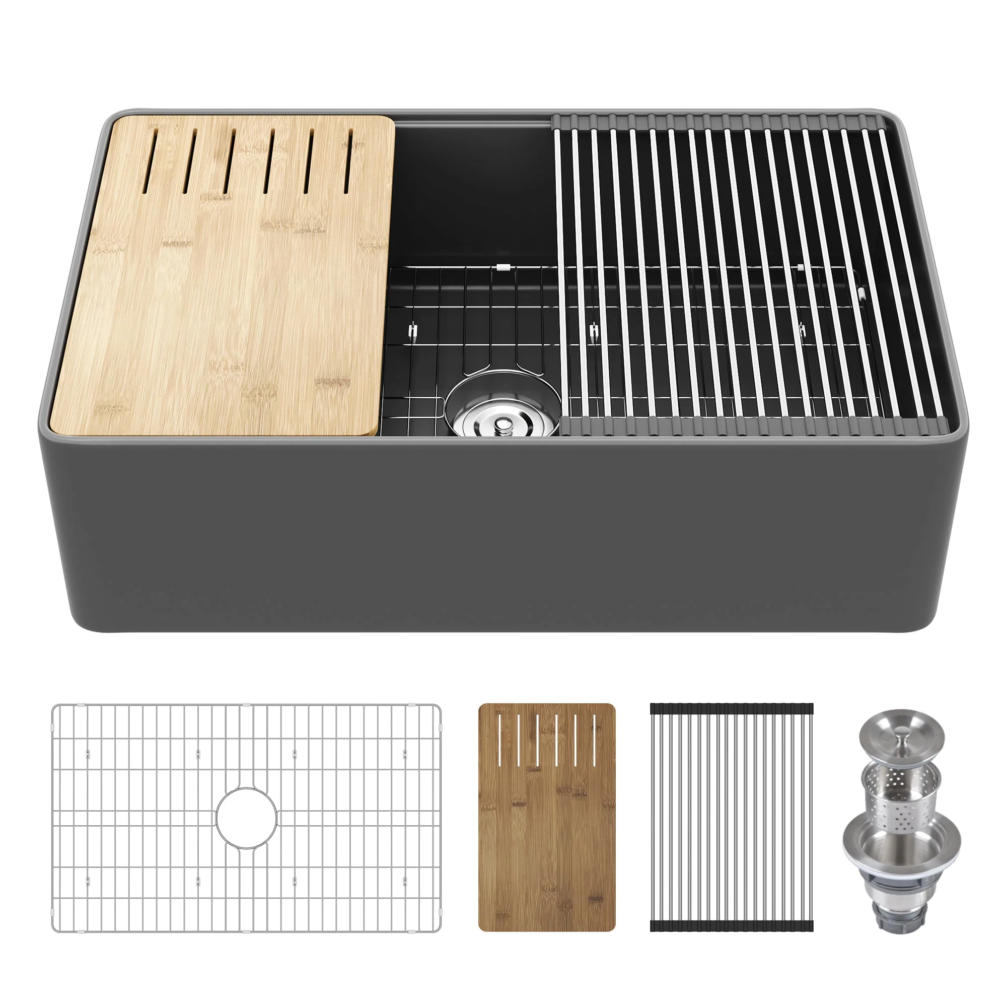DeerValley DV-1K0067 Workstation Kitchen Sink Clutter-Free Prep with Sliding Ledge - Image 27