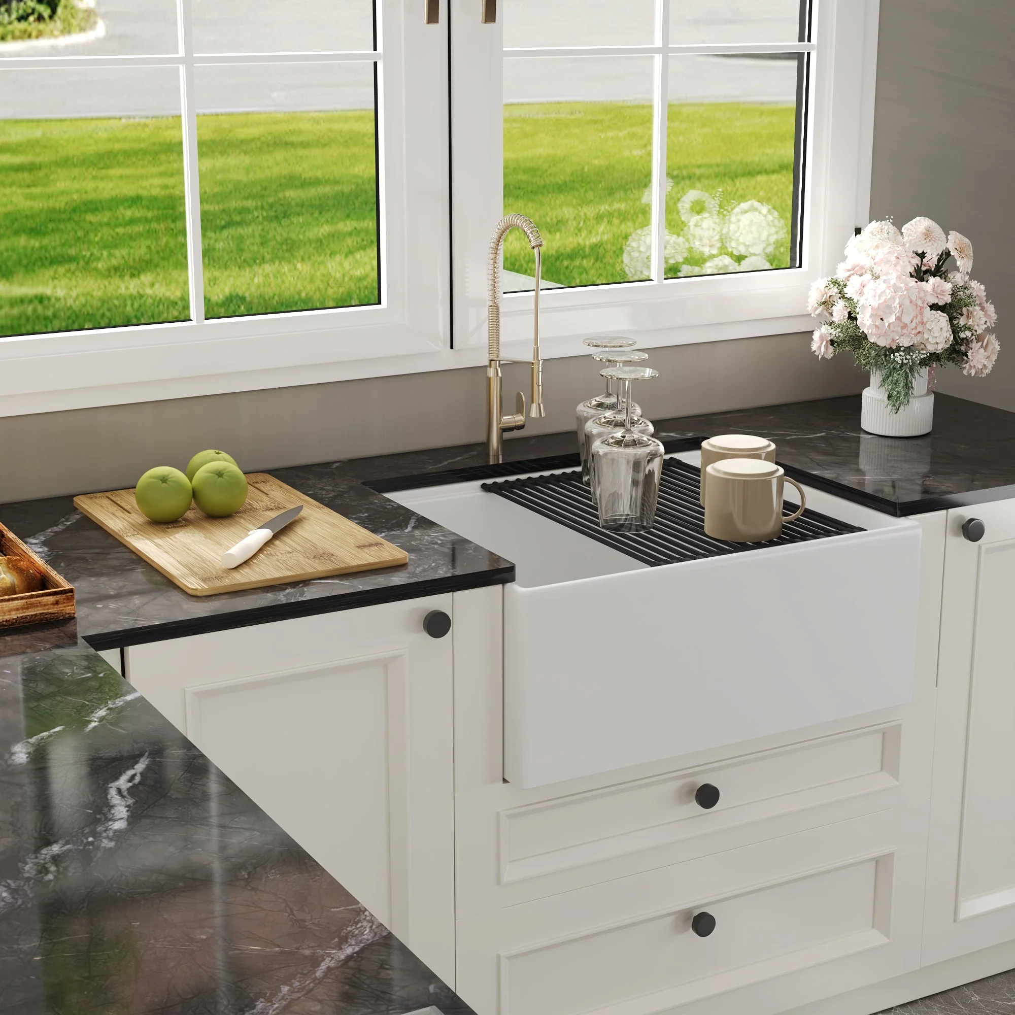 DeerValley DV-1K0067 Workstation Kitchen Sink Clutter-Free Prep with Sliding Ledge - Image 32
